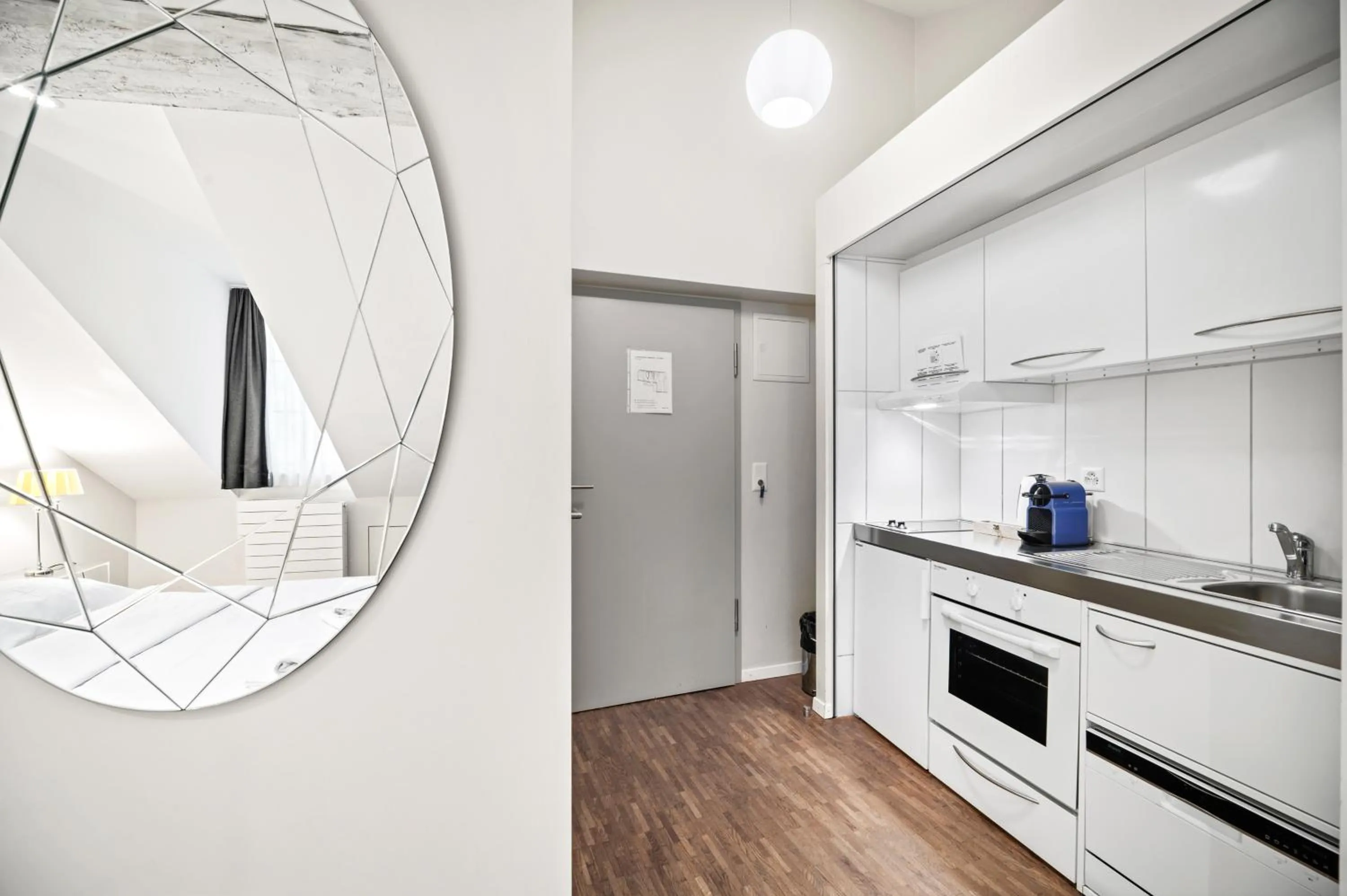 Kitchen or kitchenette in Hotel Hine Adon Fribourg