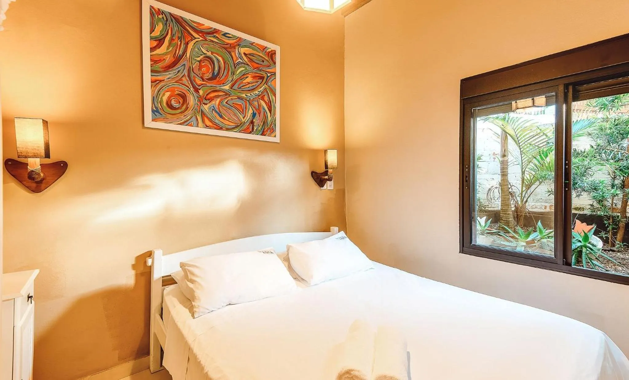 Bedroom, Bed in Pousada Bangalôs do Rosa