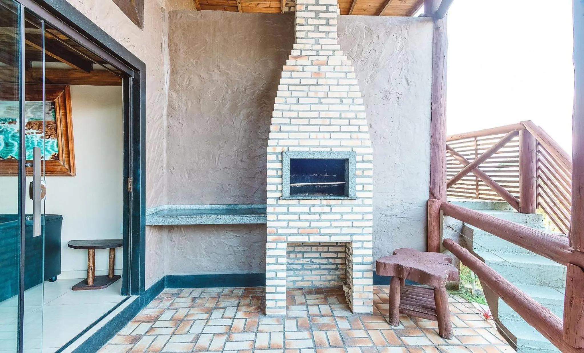 BBQ facilities in Pousada Bangalôs do Rosa