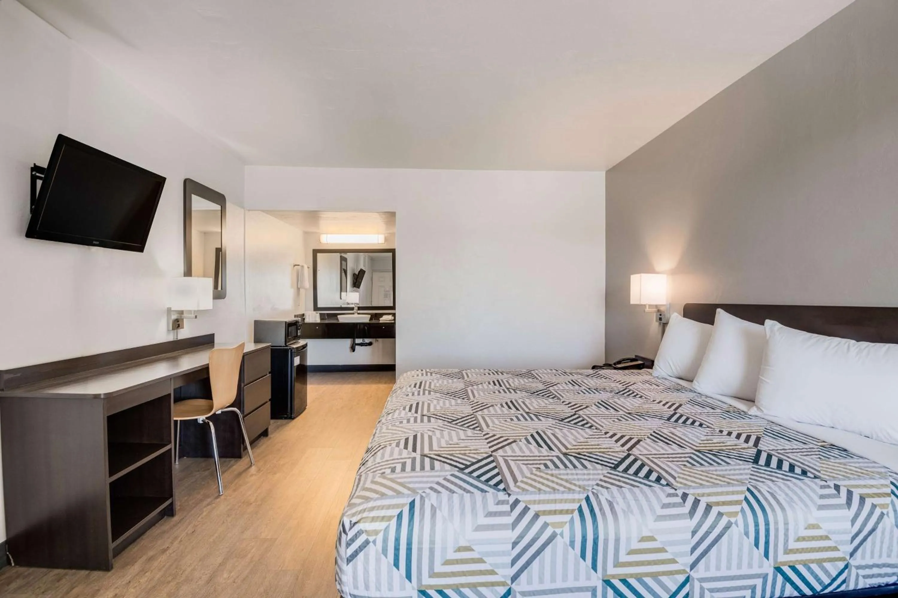 Bed in Motel 6-Tucson, AZ-Downtown