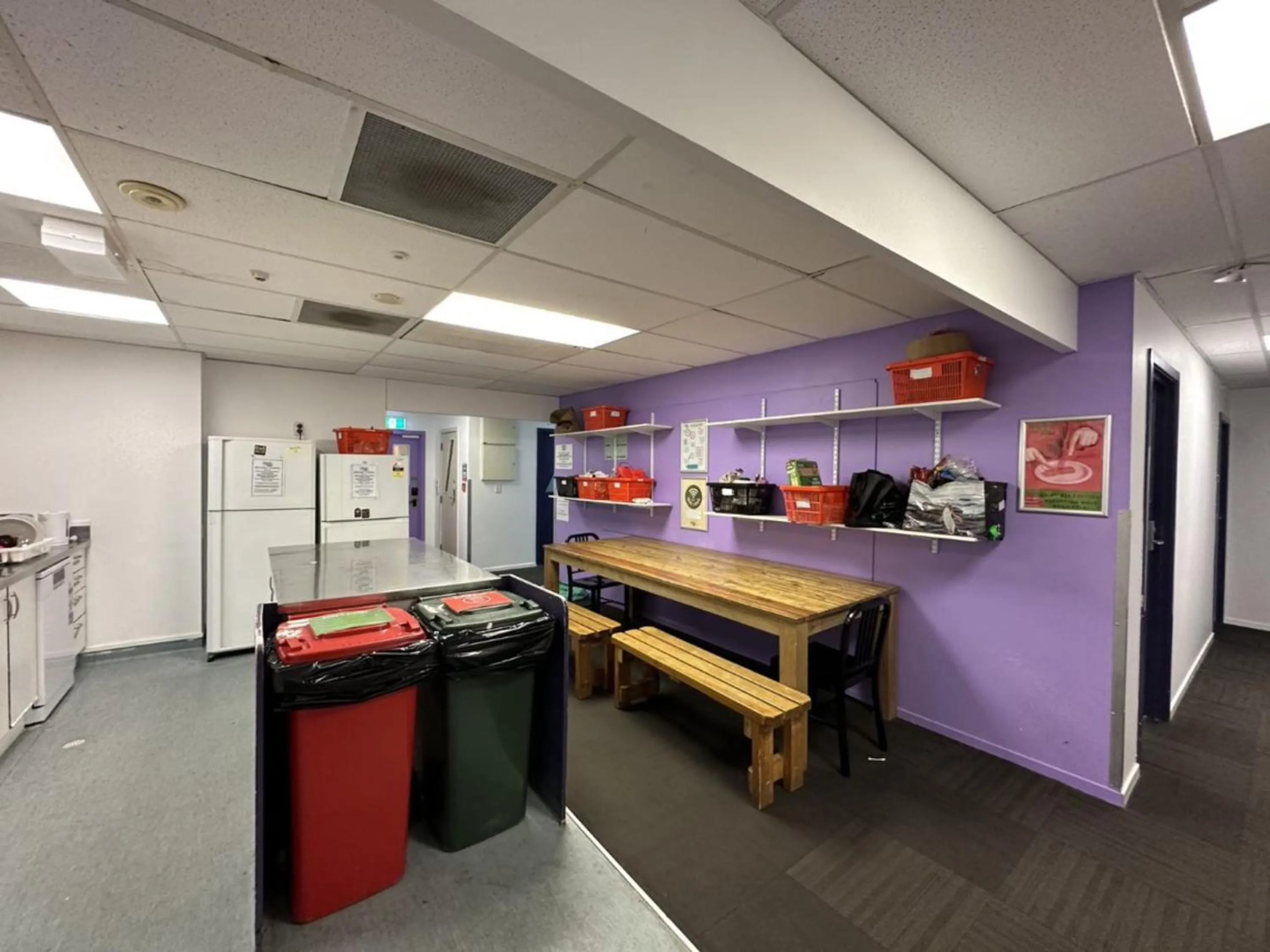 Communal kitchen in Trek Global Backpackers