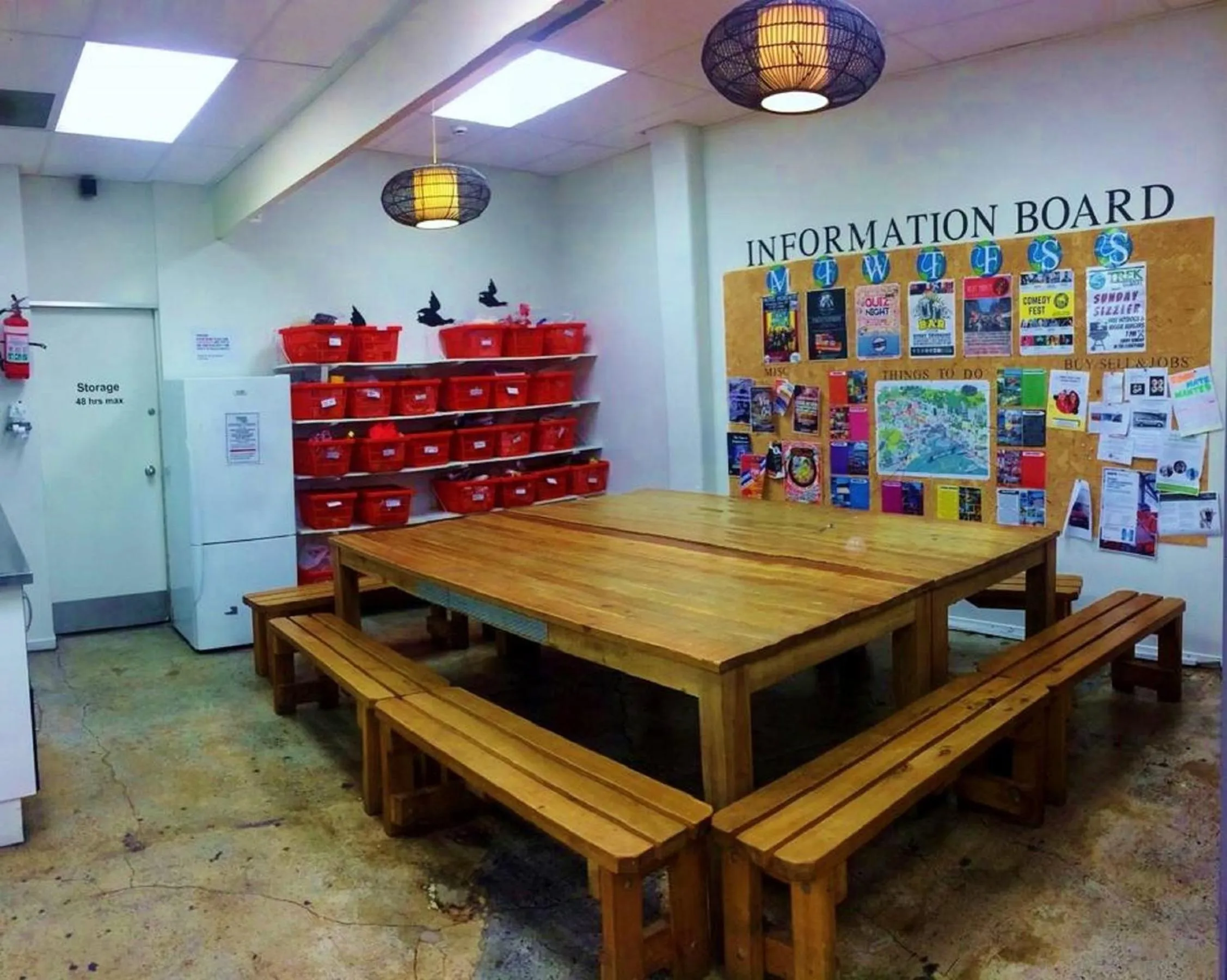 Dining area in Trek Global Backpackers