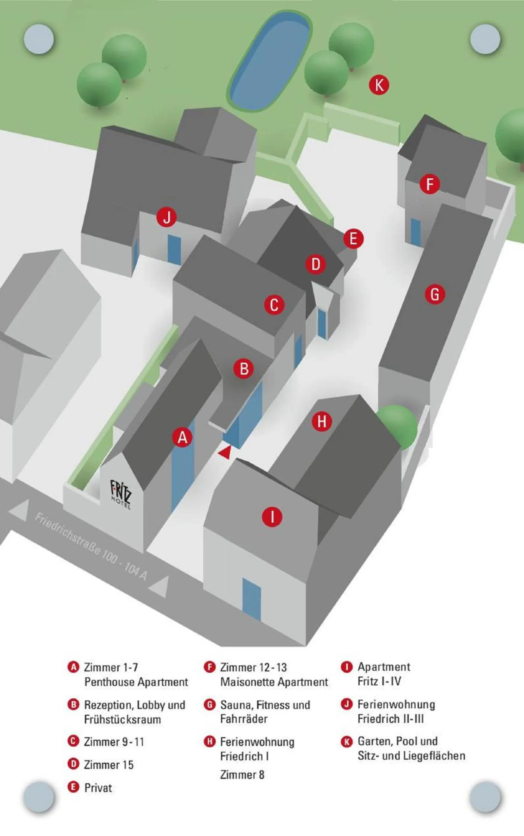 Location in Hotel F-RITZ