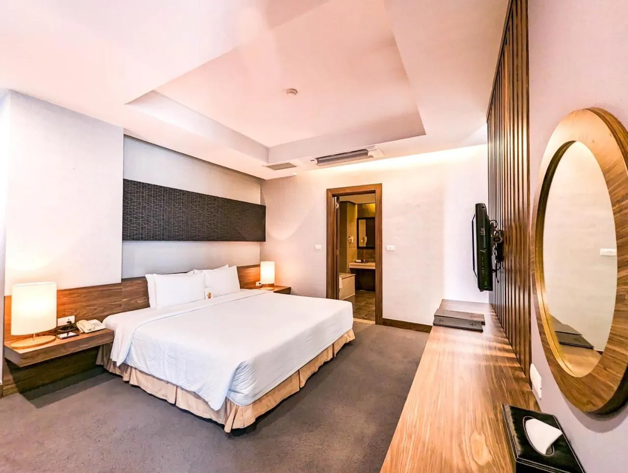 Bed in Muong Thanh Grand Xa La Hotel