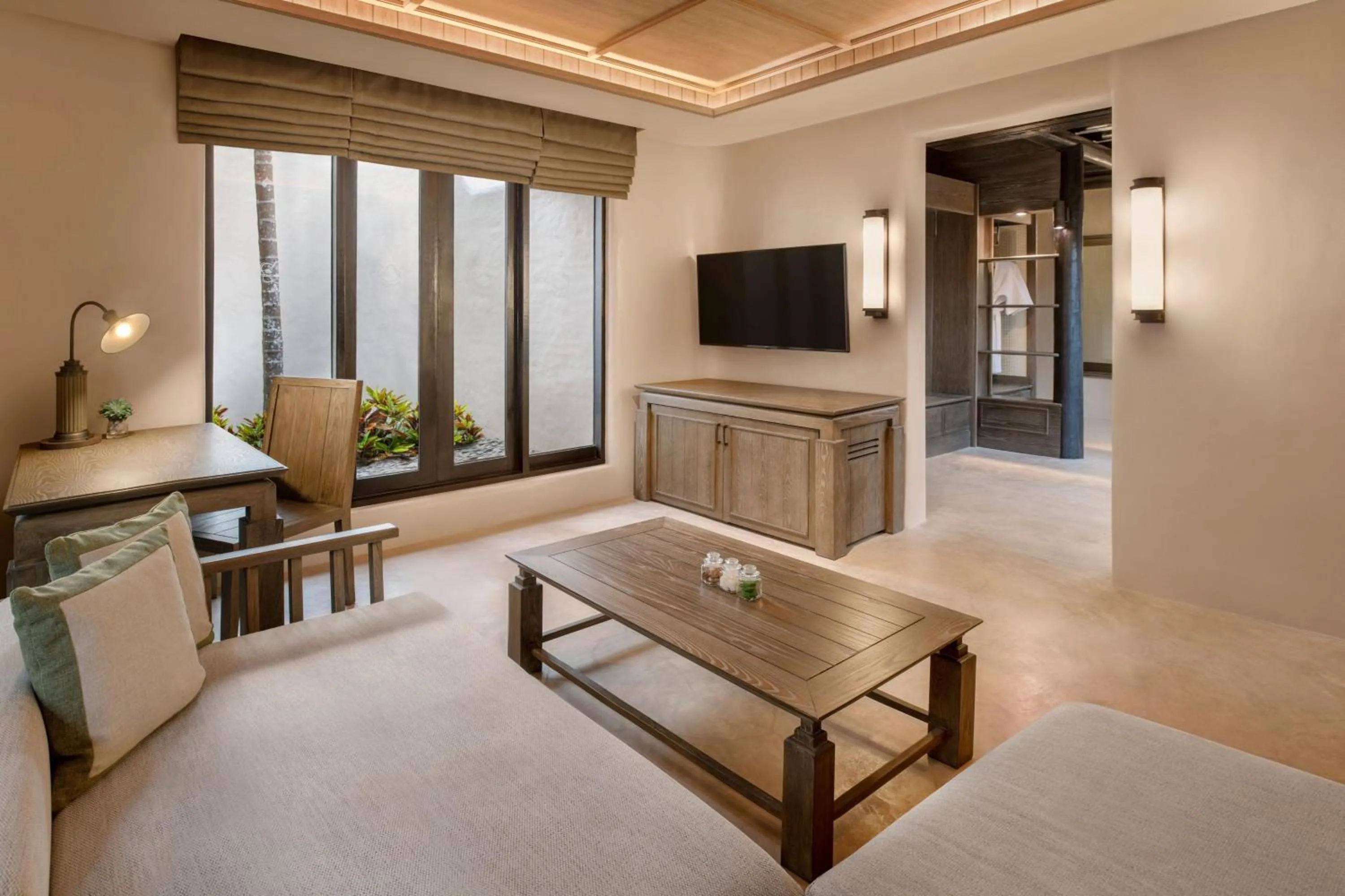 Living room, Bed in The Naka Island, a Luxury Collection Resort & Spa, Phuket