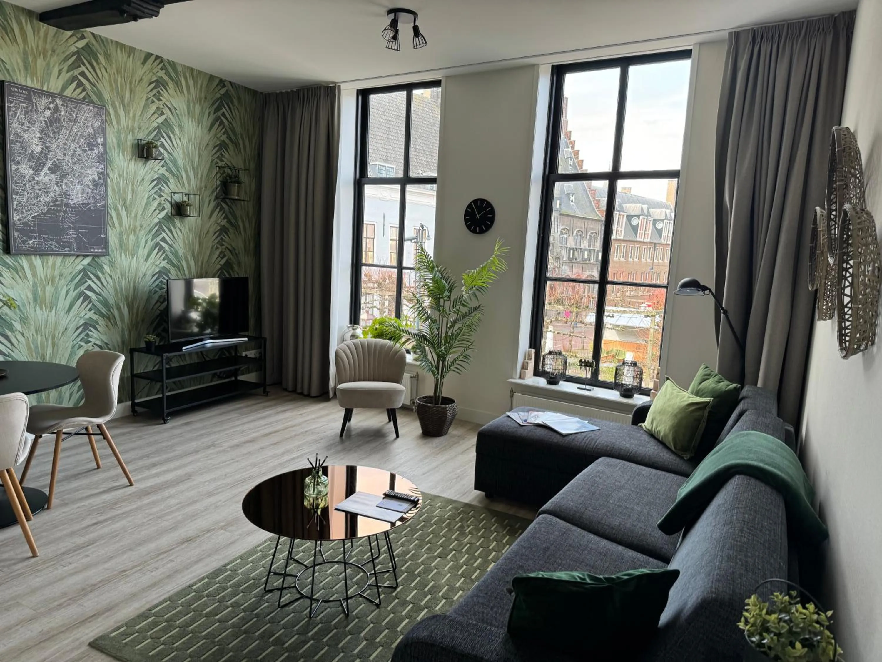 Living room in The Roosevelt Apartments