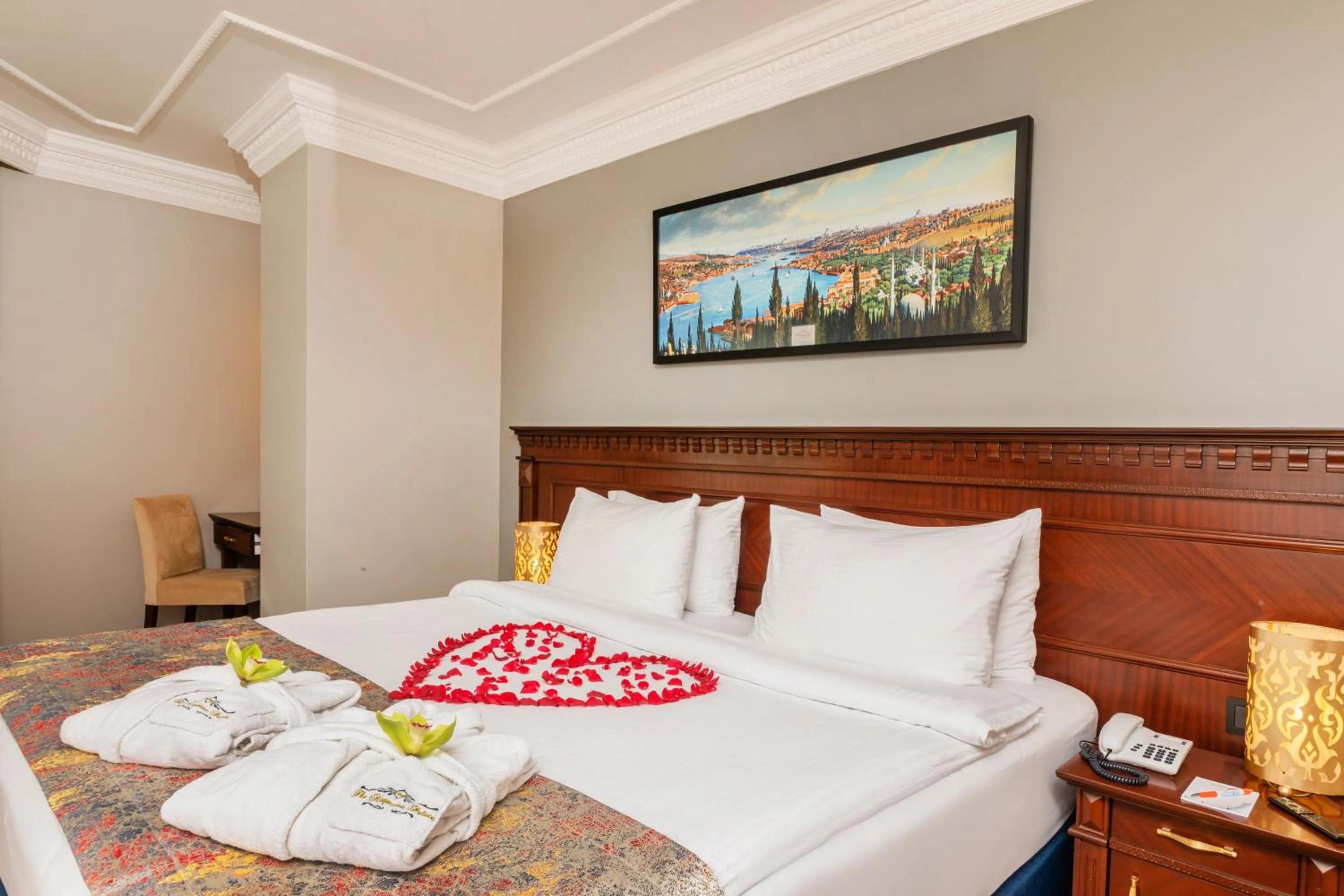 Bed in The Magnaura Palace Hotel