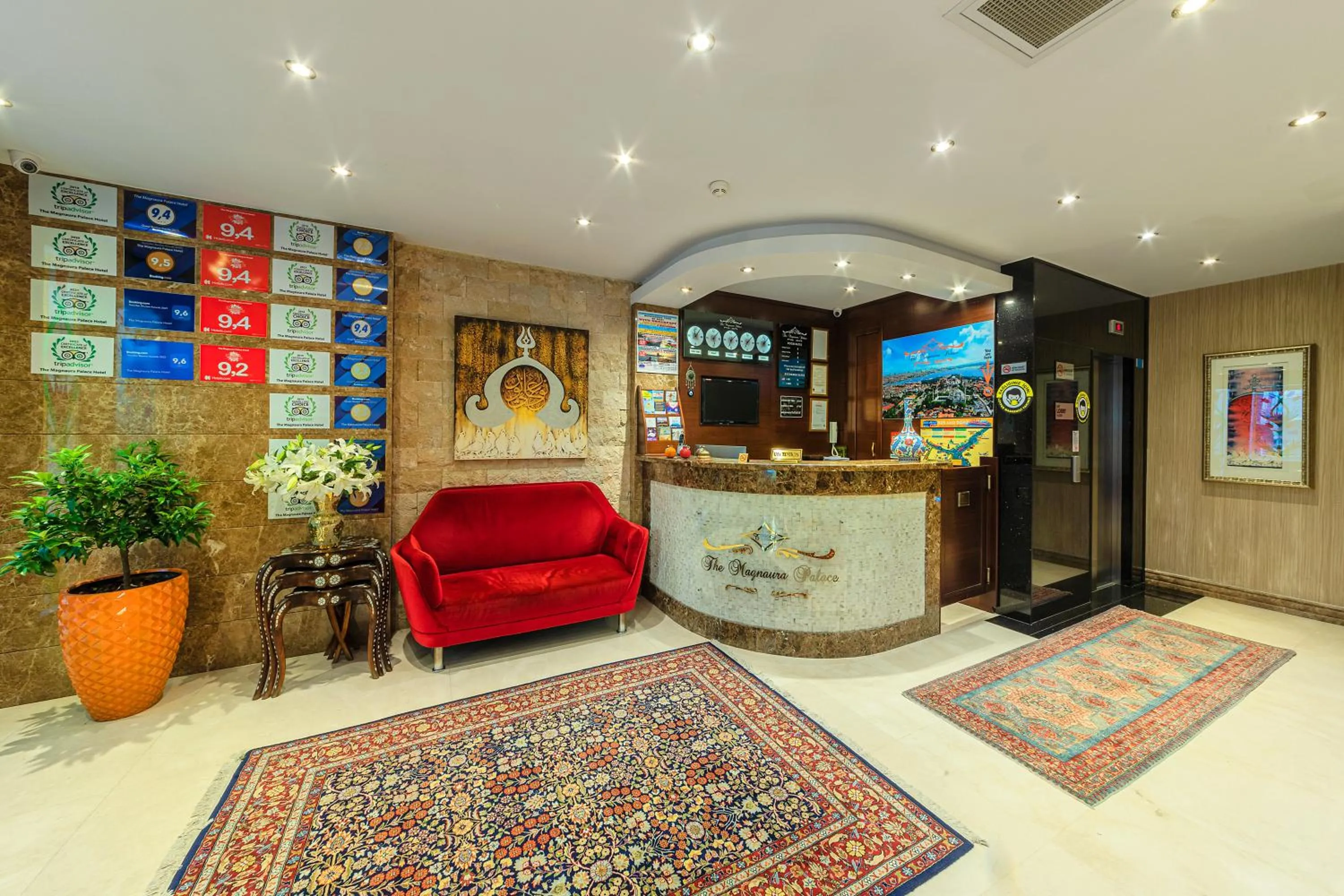 Lobby or reception in The Magnaura Palace Hotel
