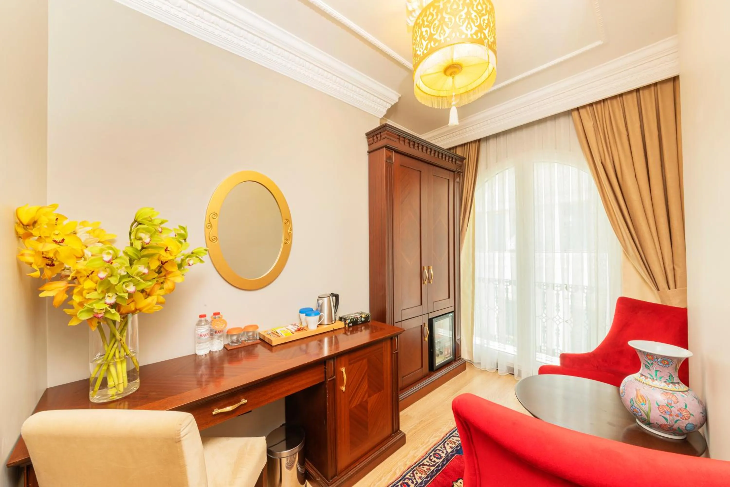 Seating area in The Magnaura Palace Hotel