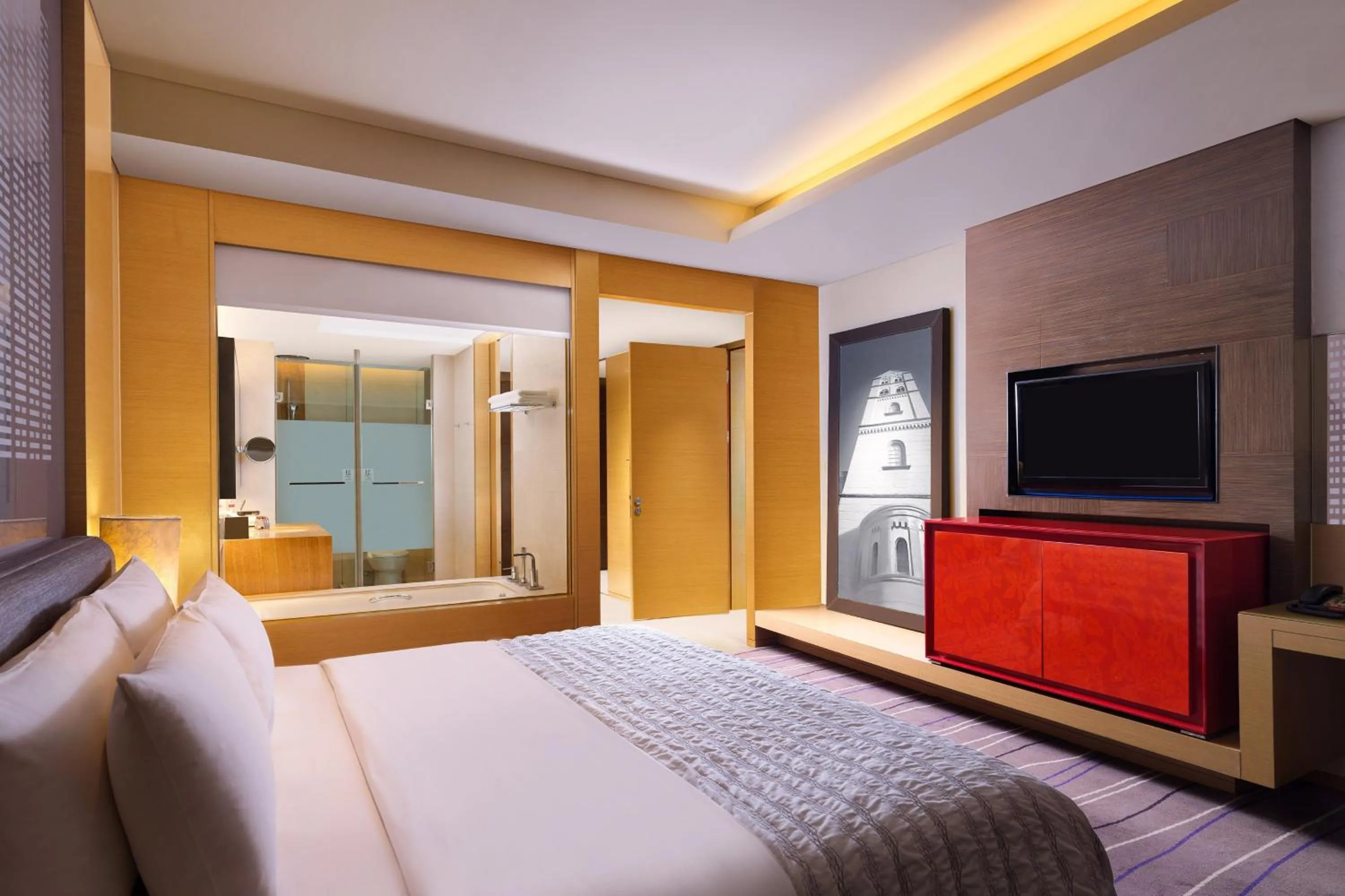 TV and multimedia, Bed in Le Méridien Qingdao