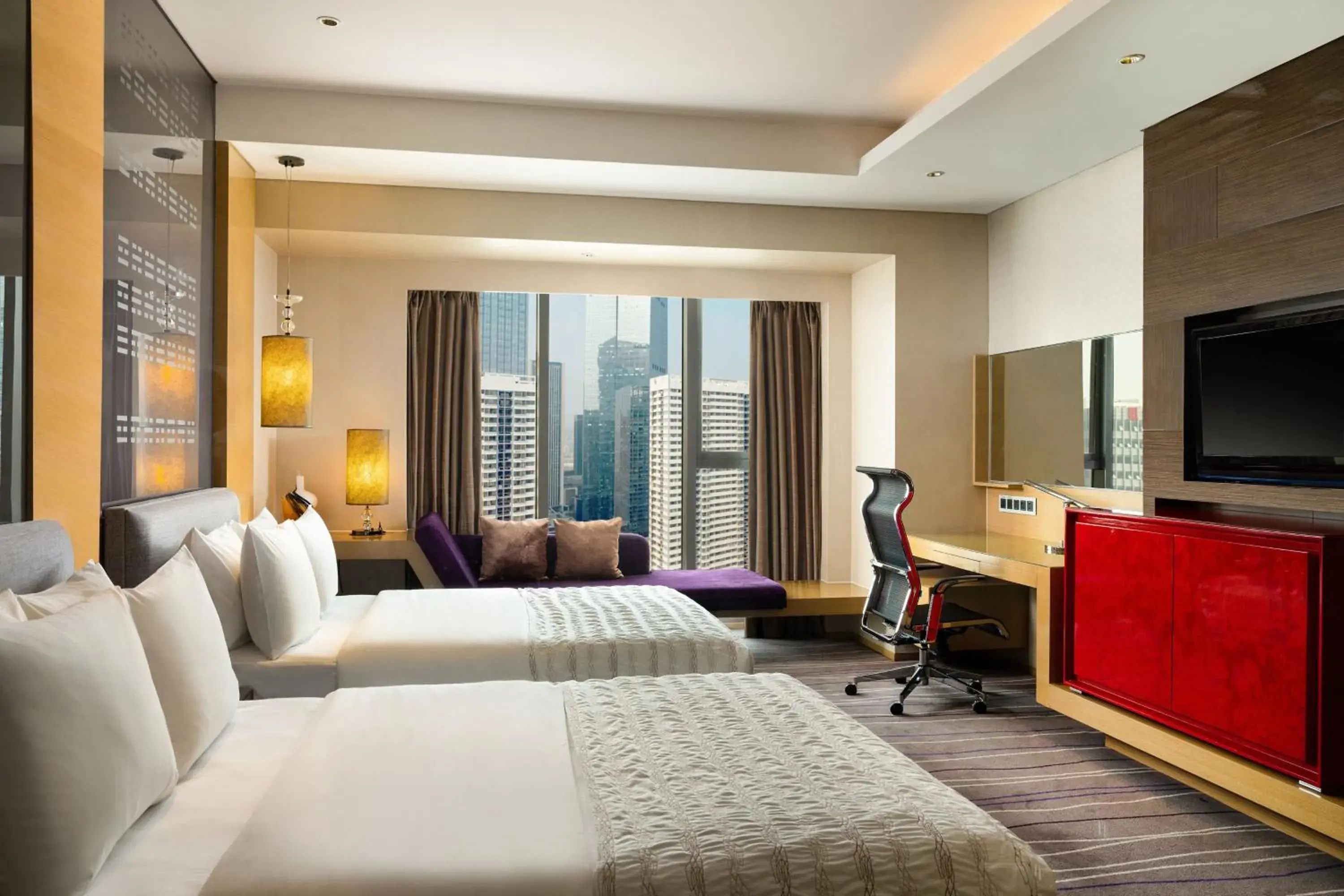 Club Twin Room with City View and Lounge Access in Le Méridien Qingdao l Instagrammable l CBD l Nearby seaside,nearby May 4th Square Club Twin Room with City View and Lounge Access in Le Méridien Qingdao l Instagrammable l CBD l Nearby seaside,nearby May 4th Square