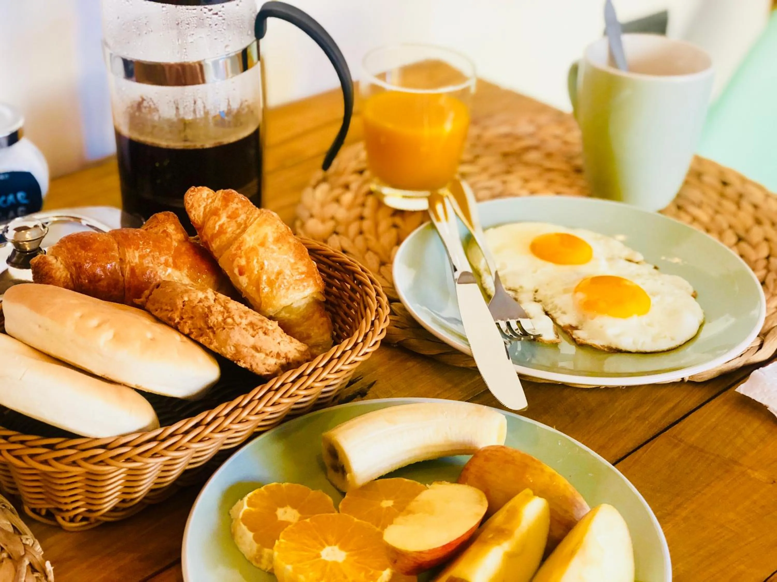 American breakfast in DT Loft