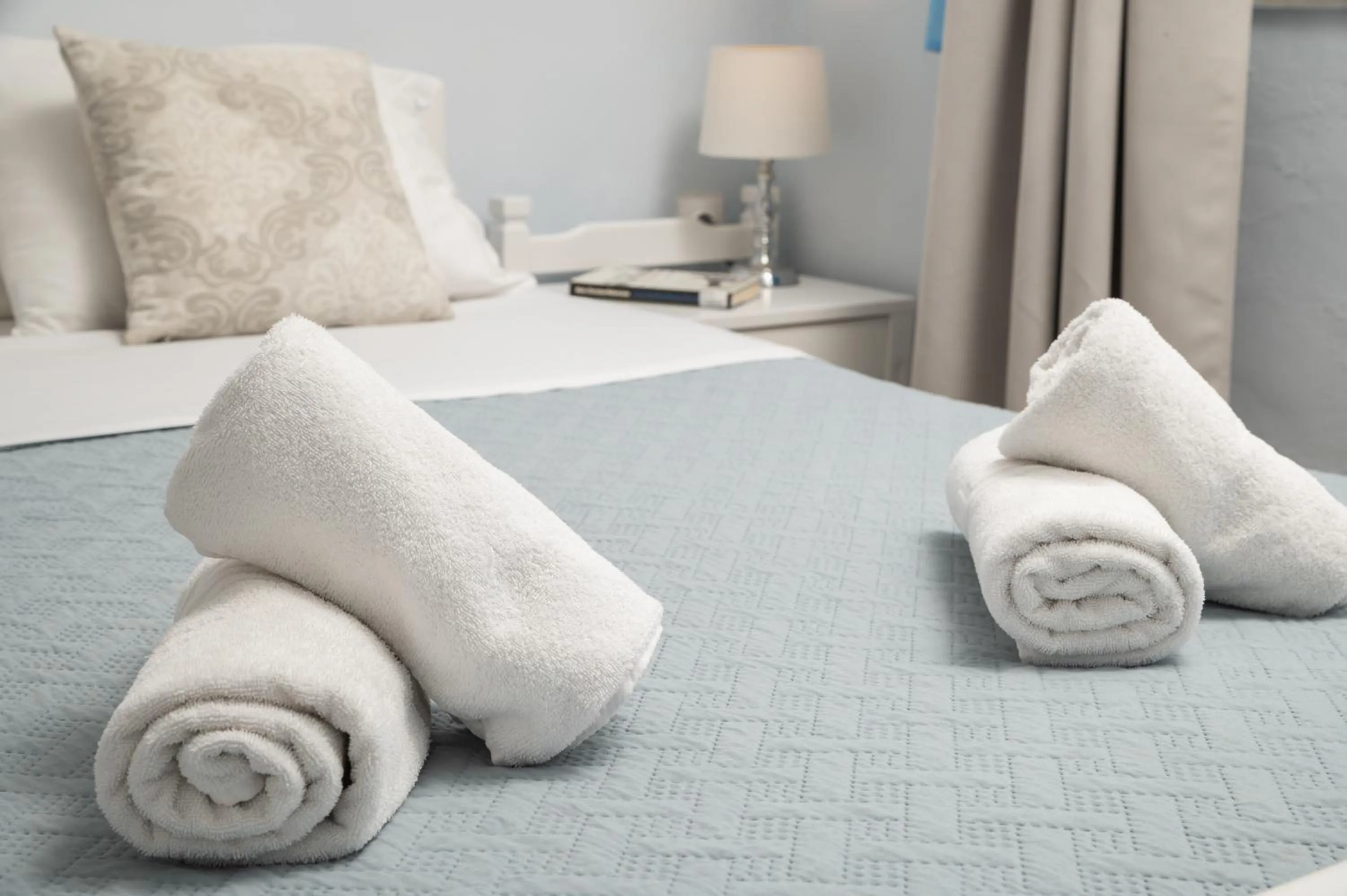 Bed in Dimitra & Evdokia Hotel