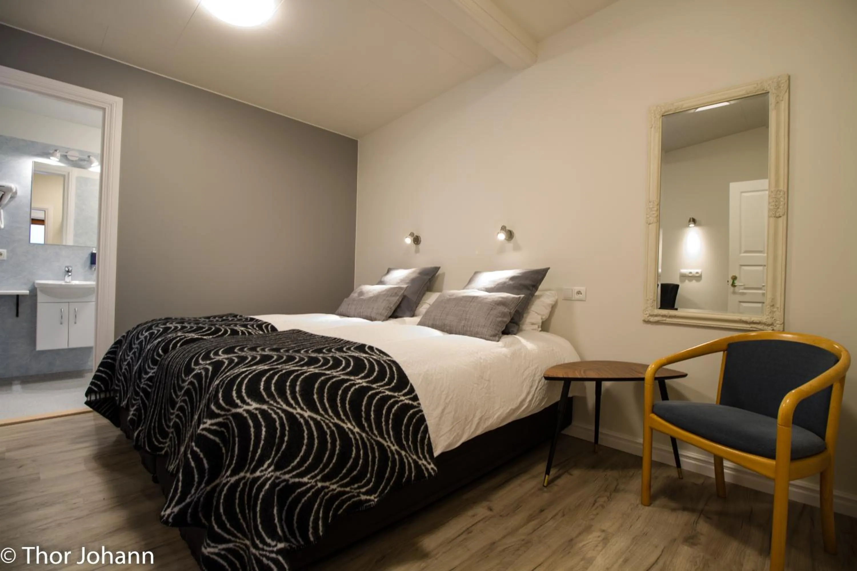 Bed in Hotel Hjardarbol