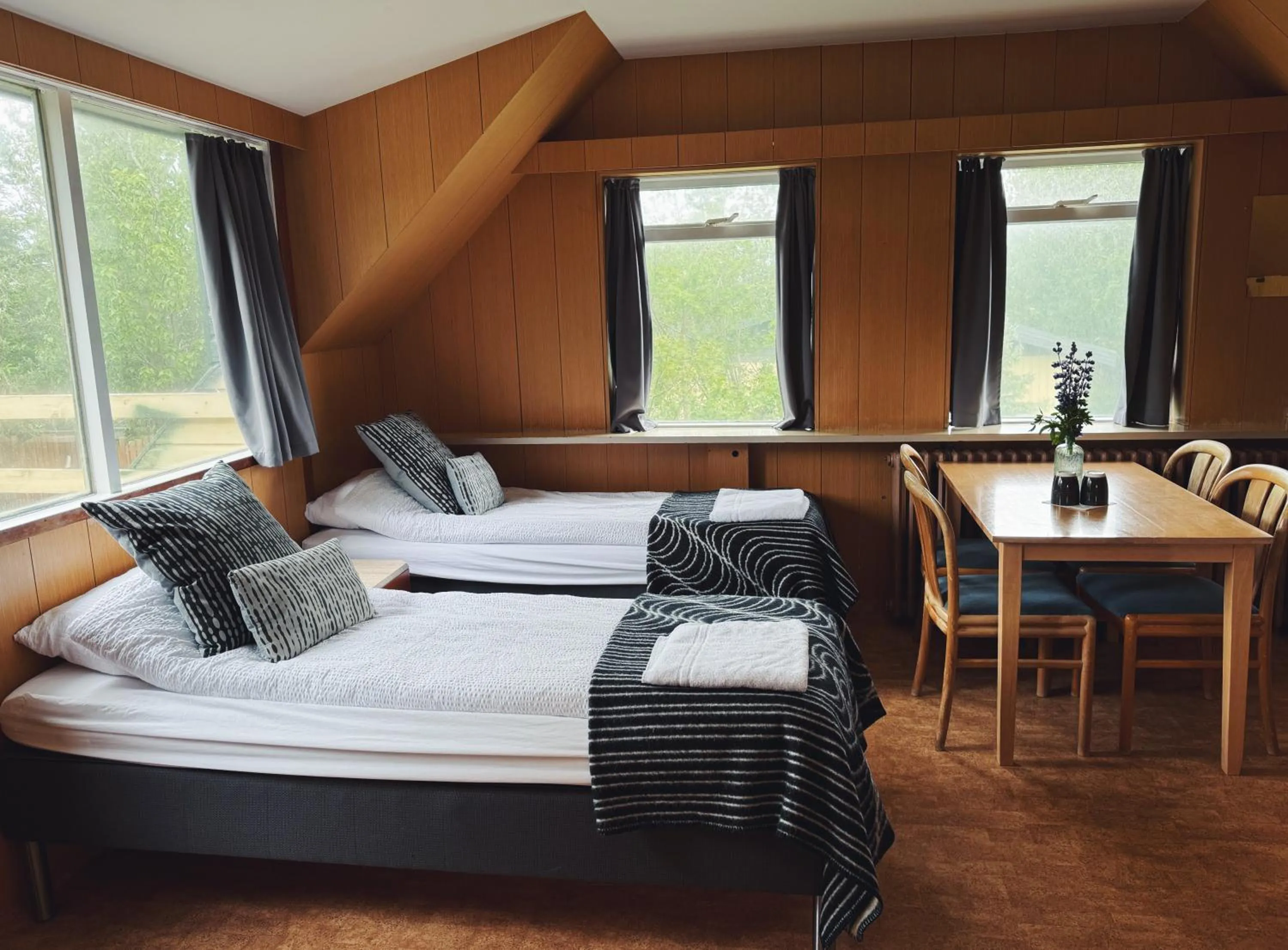 Bed in Hotel Hjardarbol