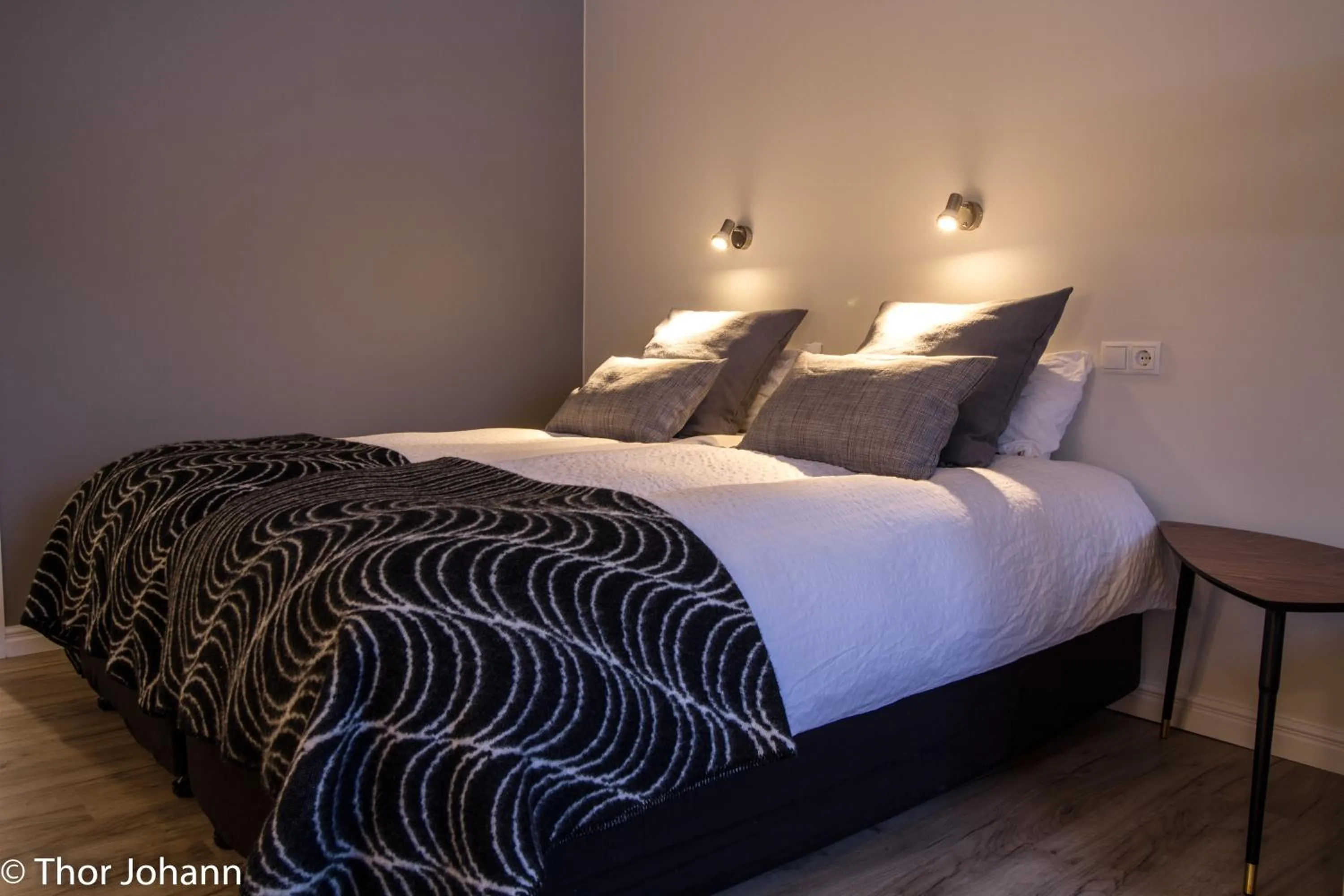 Bed in Hotel Hjardarbol