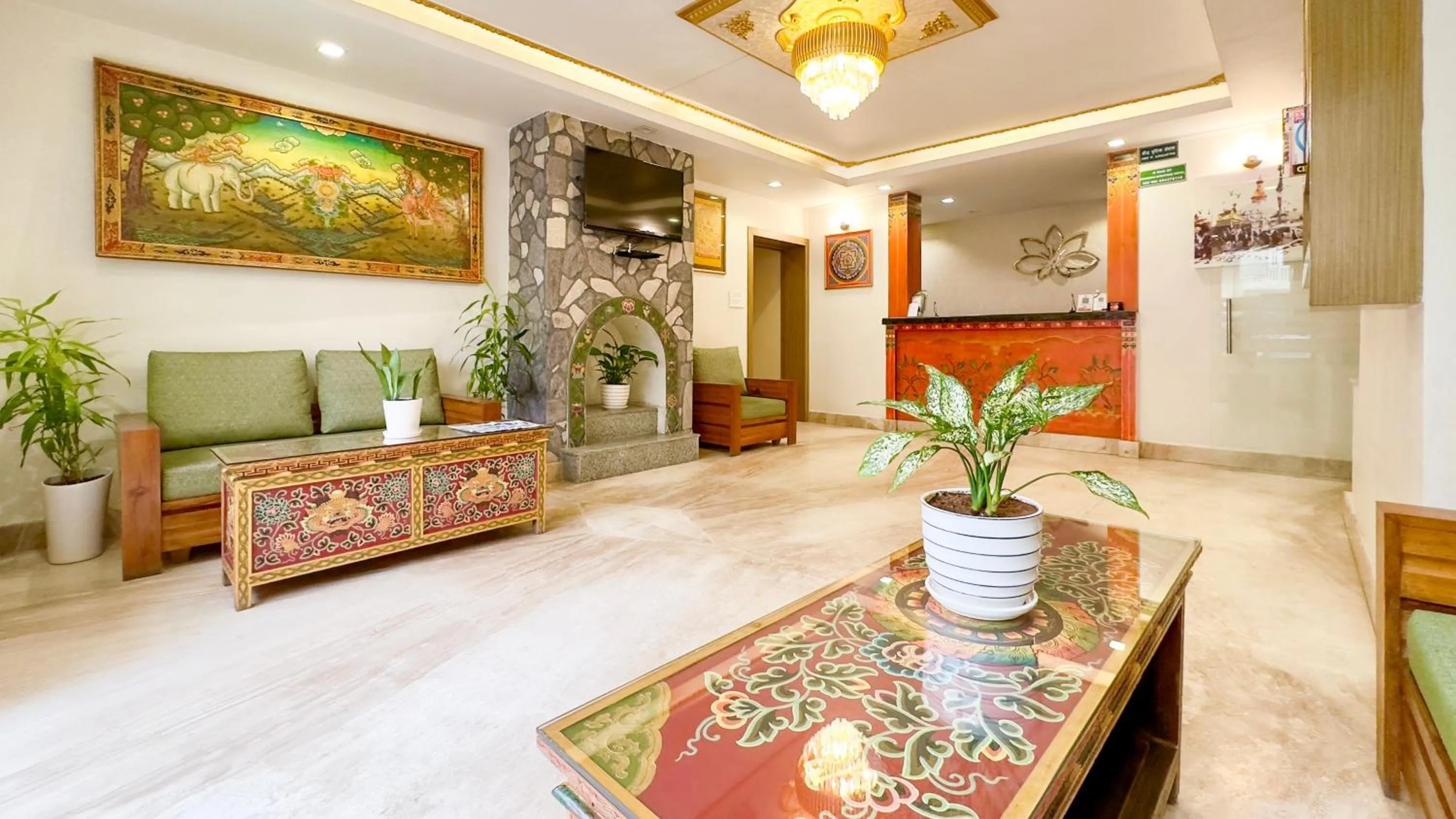 Lobby or reception in Boudha Boutique Hotel