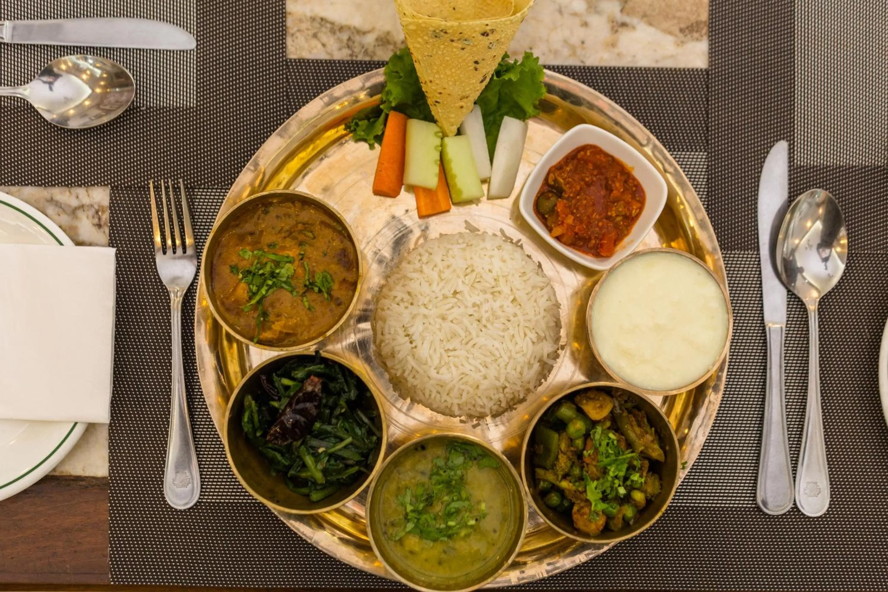Food close-up in Hotel Le Himalaya