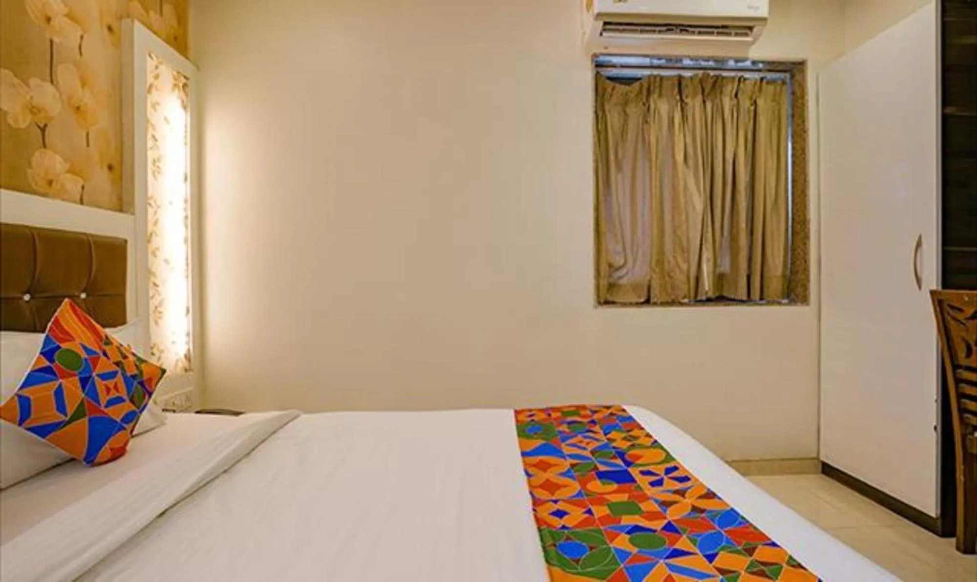 Bed in FabHotel Veera Residency - Nr Mumbai International Airport