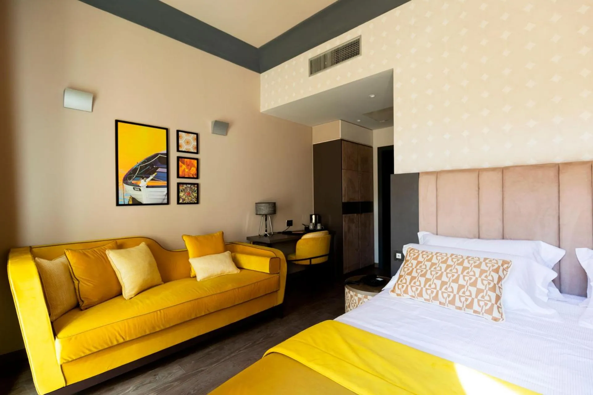 Living room, Bed in Amadomus Luxury Suites