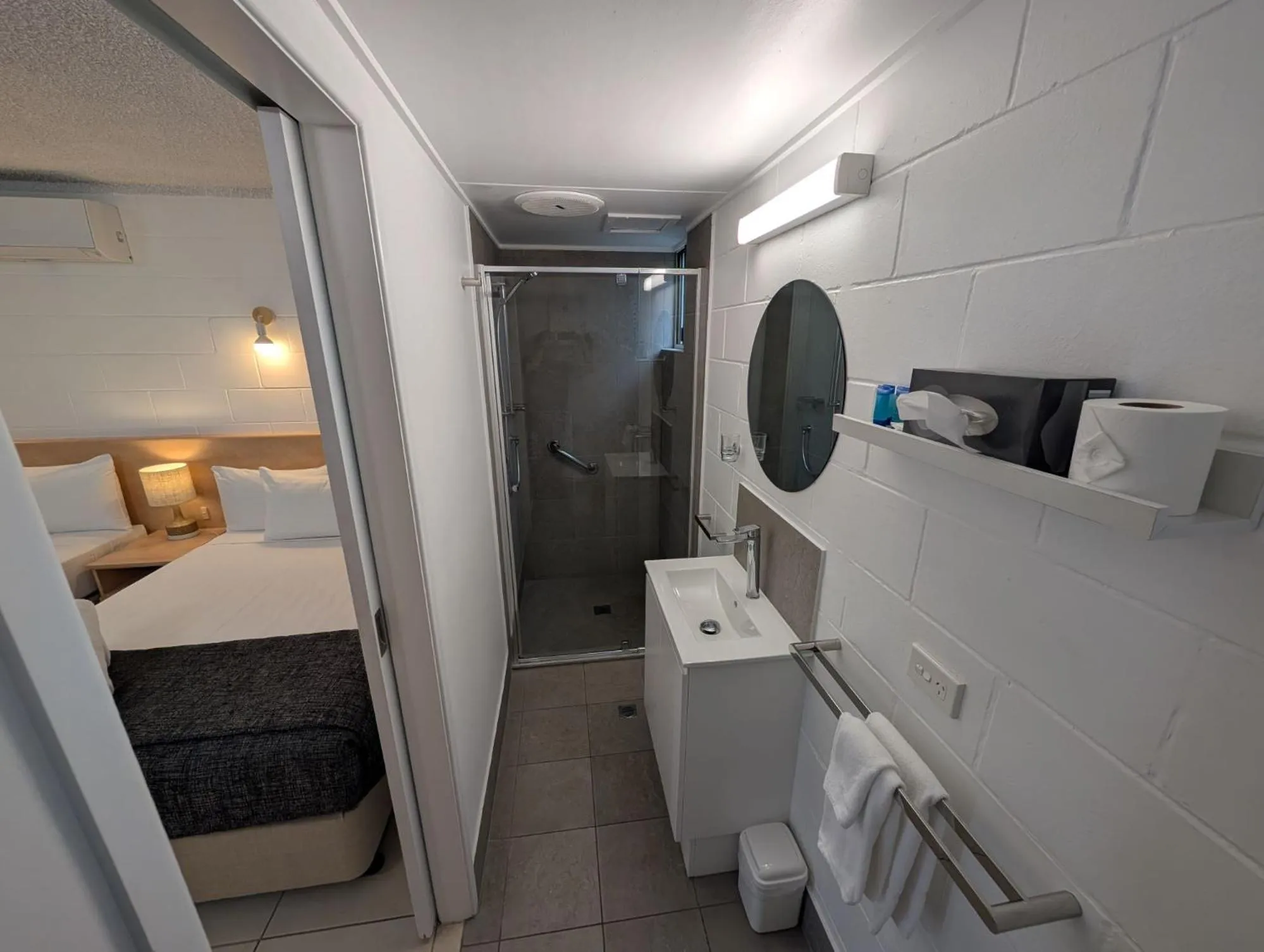 Bathroom in Moffat Beach Motel Caloundra