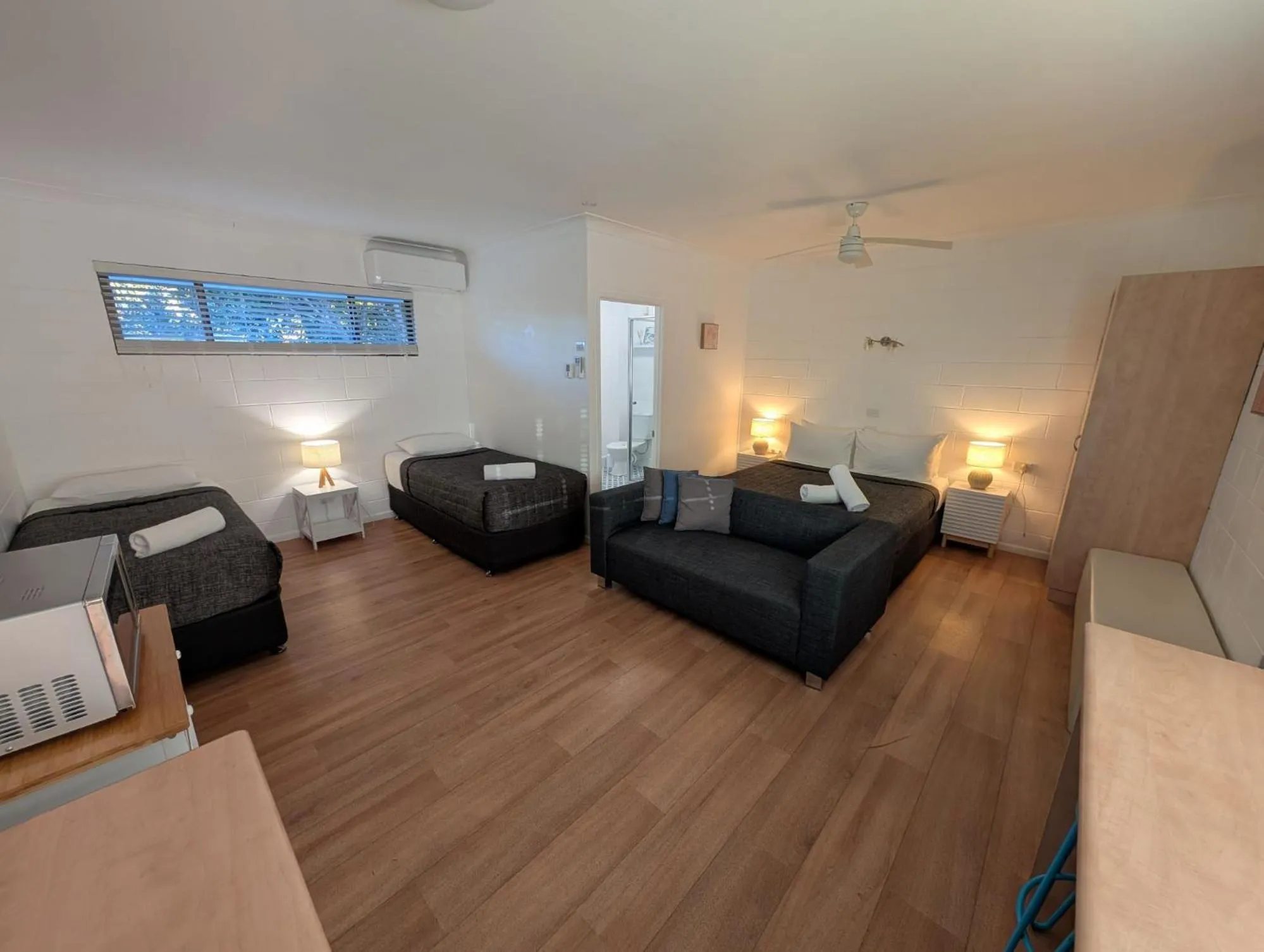 Living room in Moffat Beach Motel Caloundra