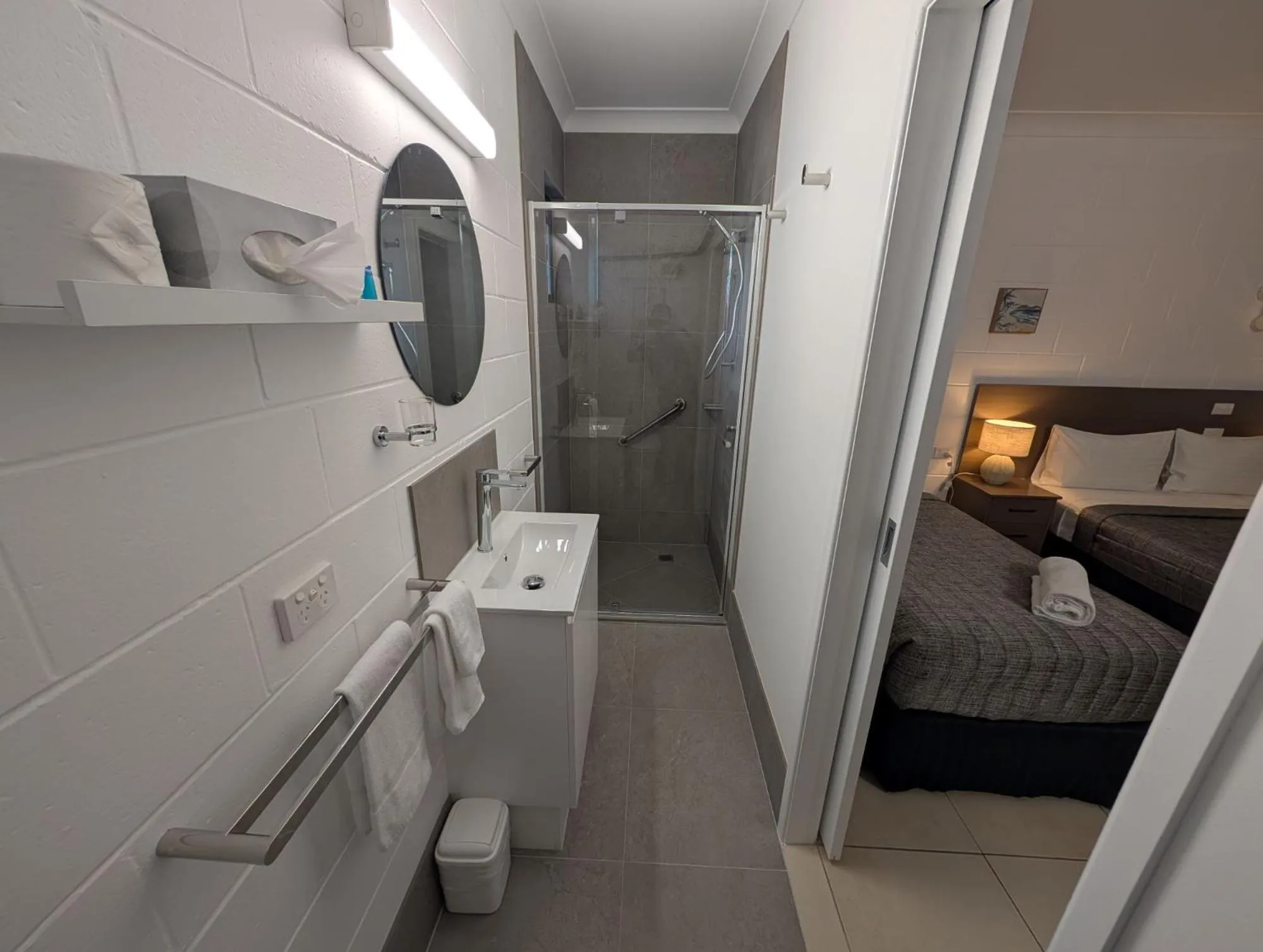 Bathroom in Moffat Beach Motel Caloundra