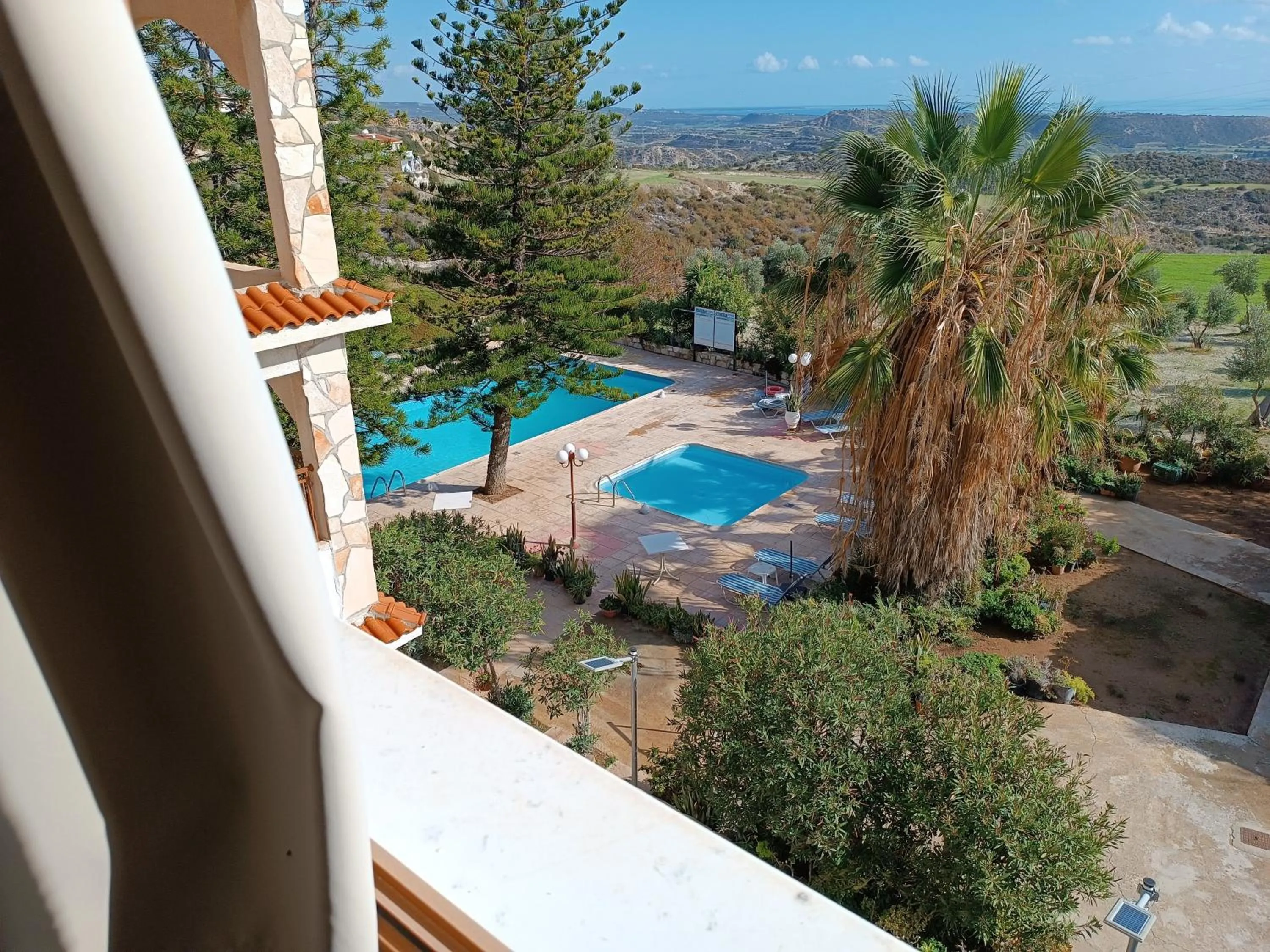 Pool view in Rantzo Holiday Apartments