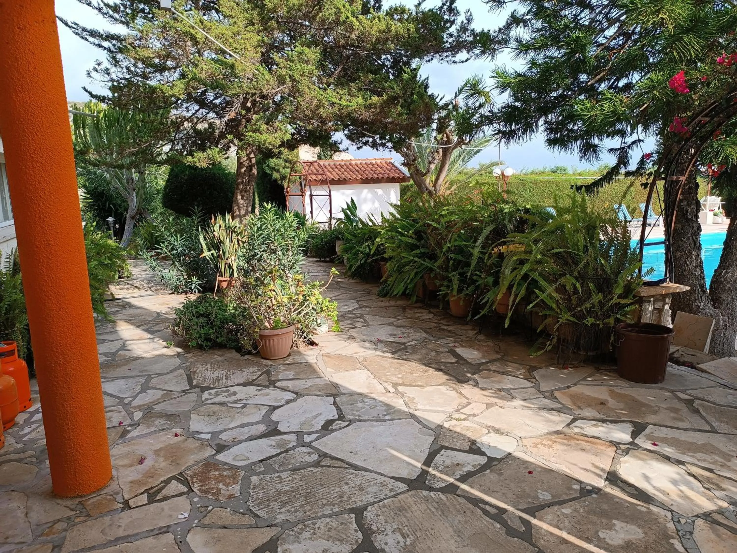 Garden view in Rantzo Holiday Apartments