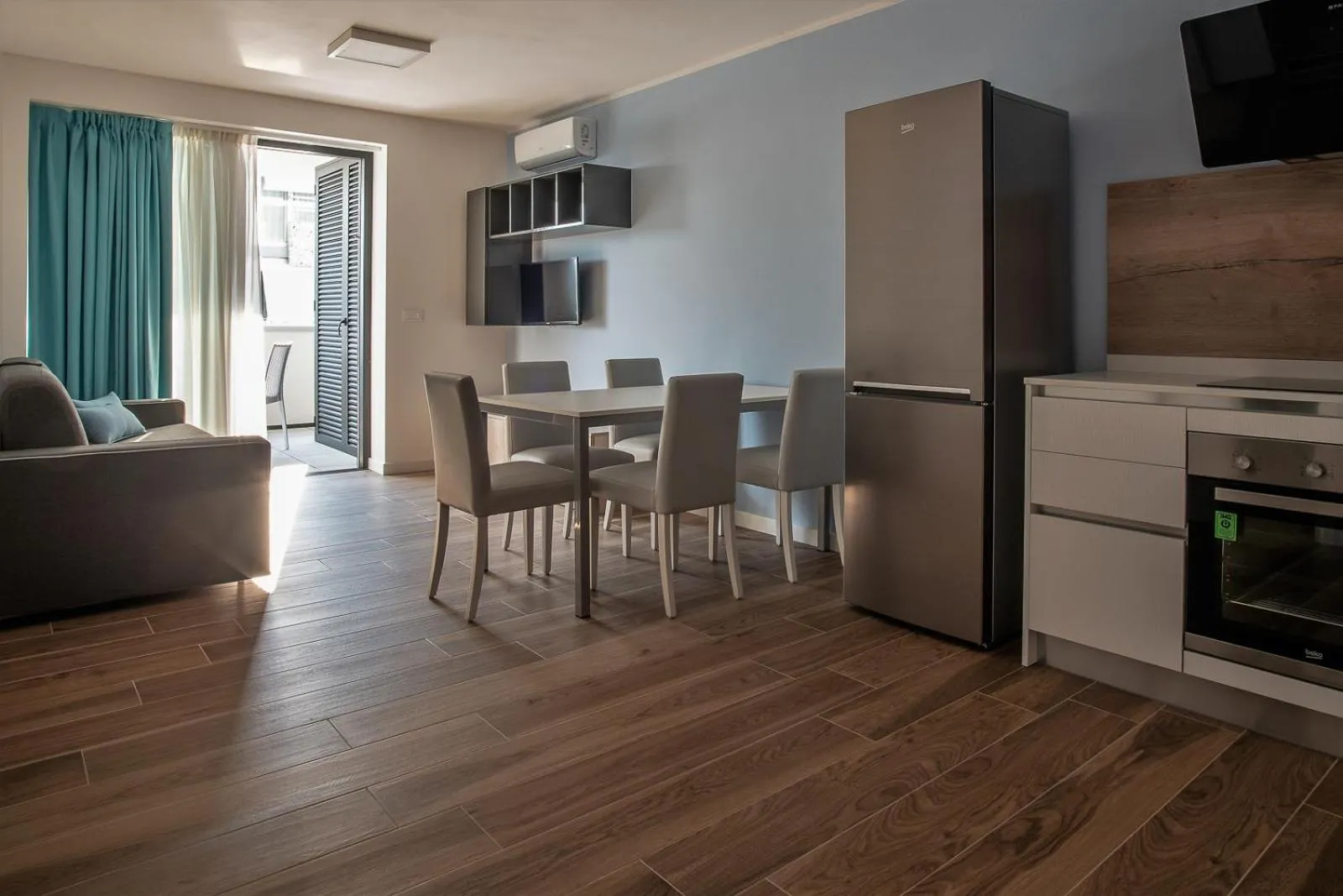 Kitchen or kitchenette in Aparthotel Miramare