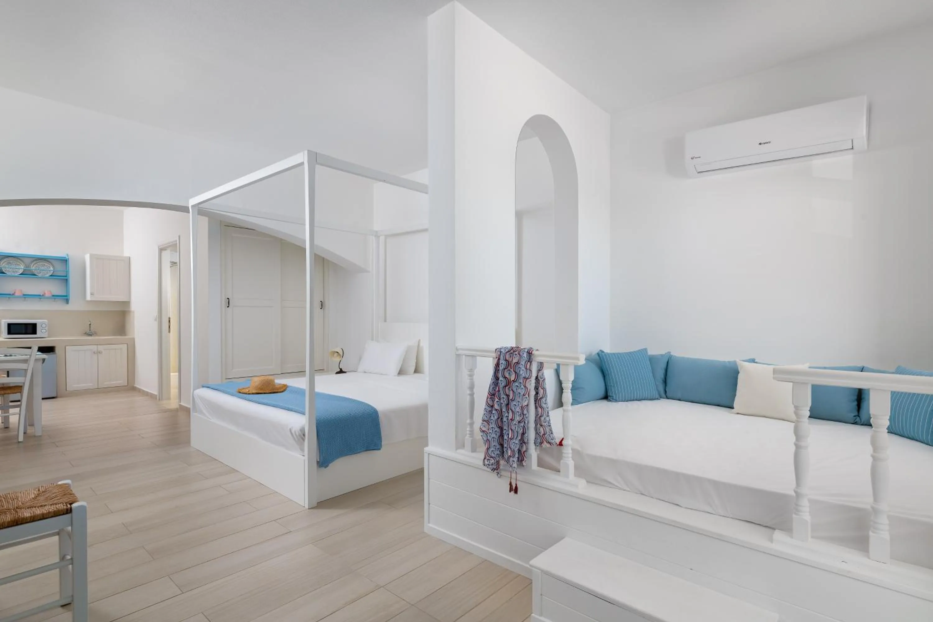 Bed in Stegna Akti Luxury Suites