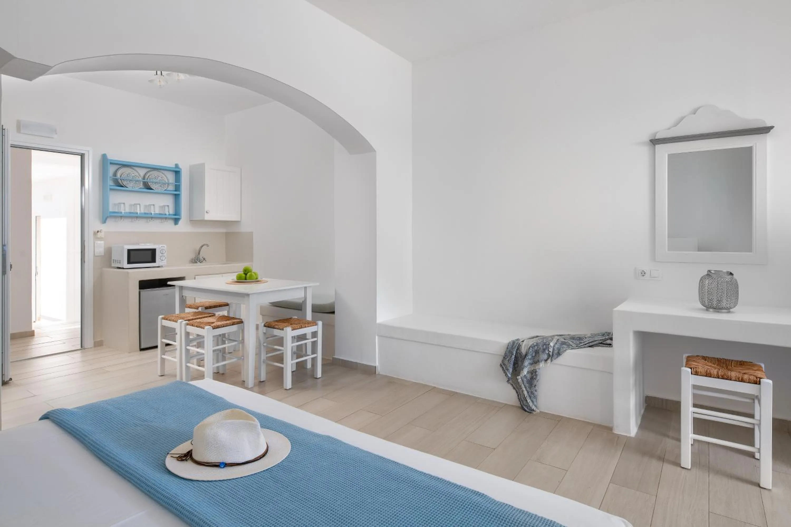 Bed in Stegna Akti Luxury Suites