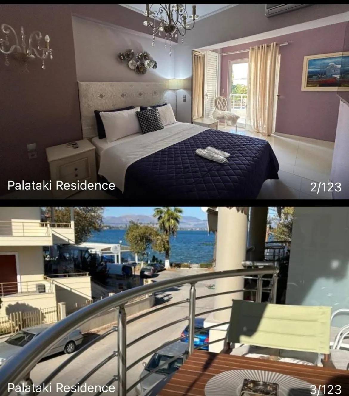 Balcony/Terrace, Bed in Palataki Residence