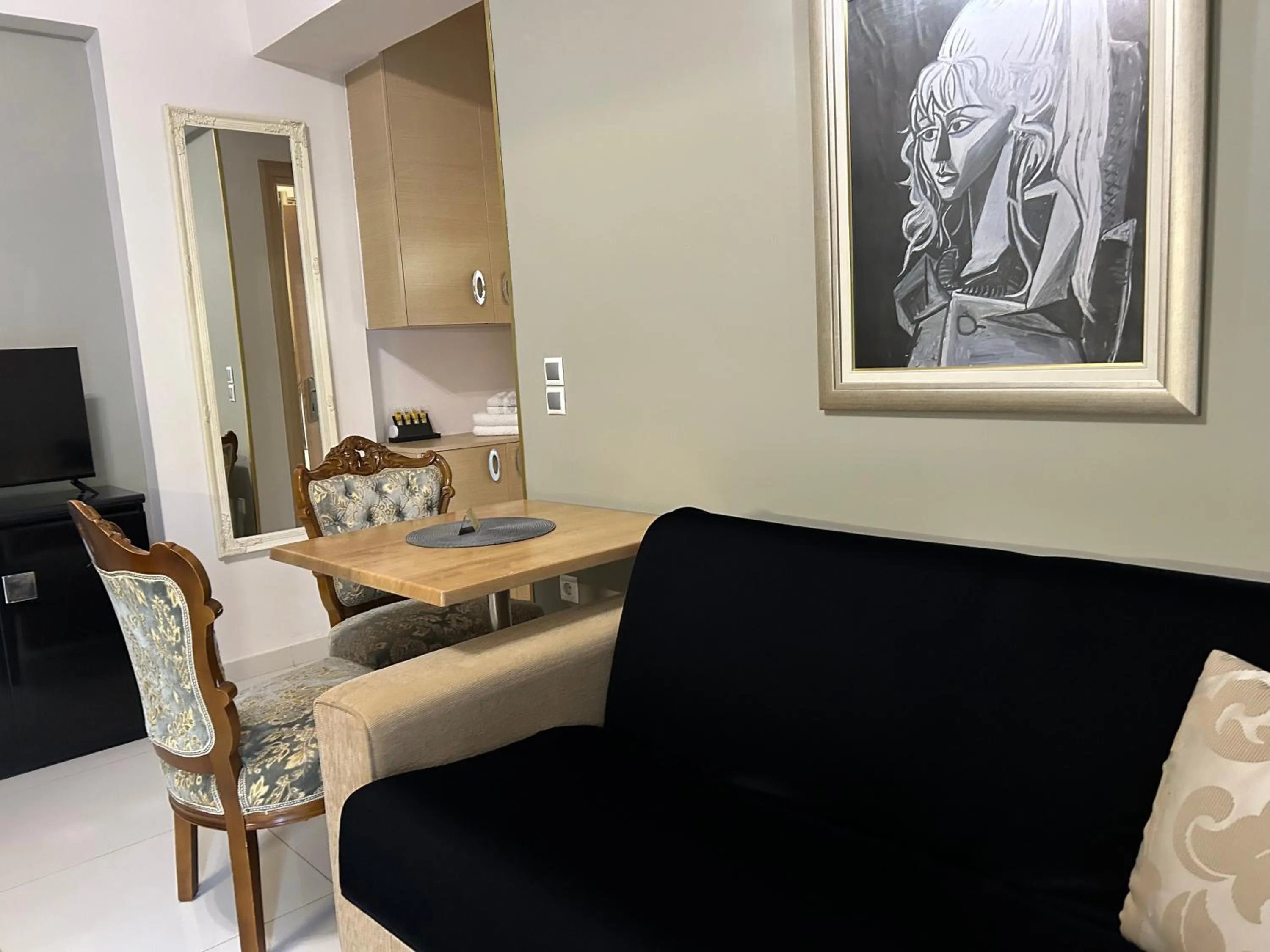 Seating area in Palataki Residence