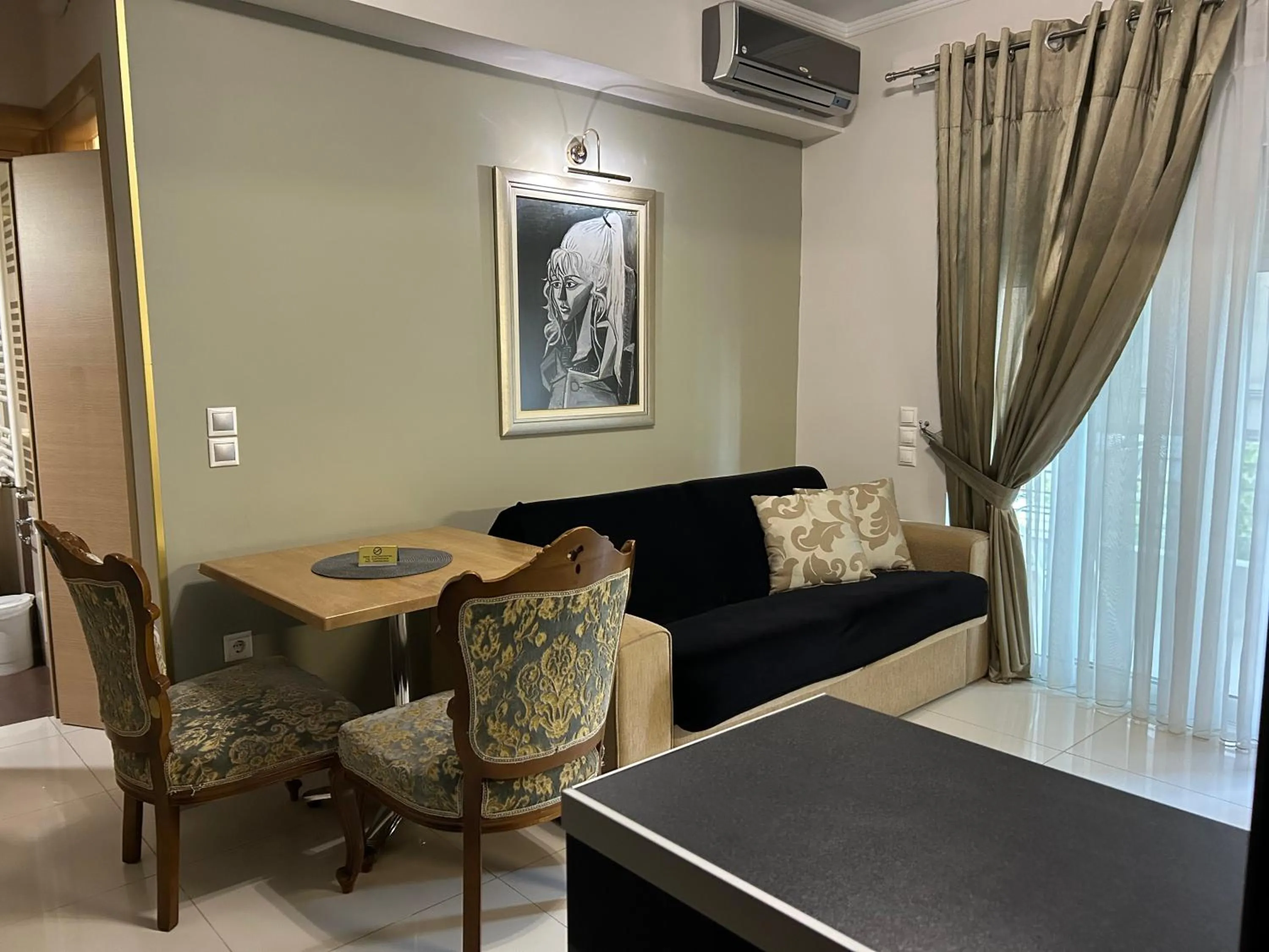 Seating area in Palataki Residence