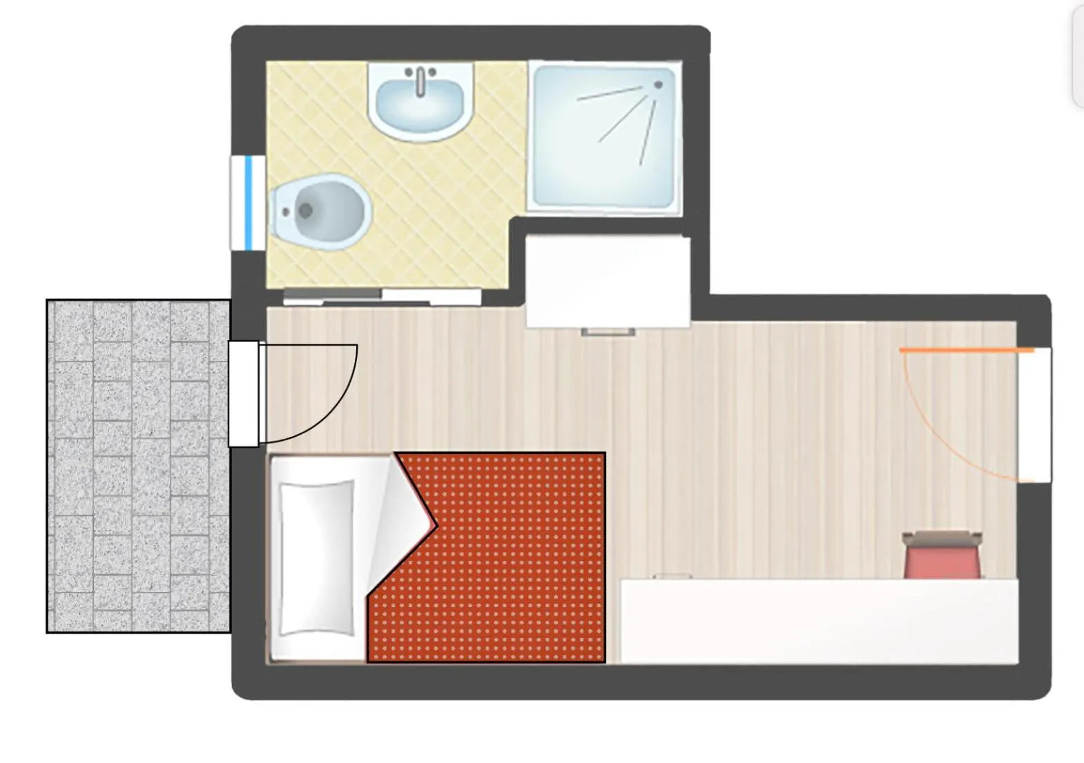 Floor plan in Hotel Toledo