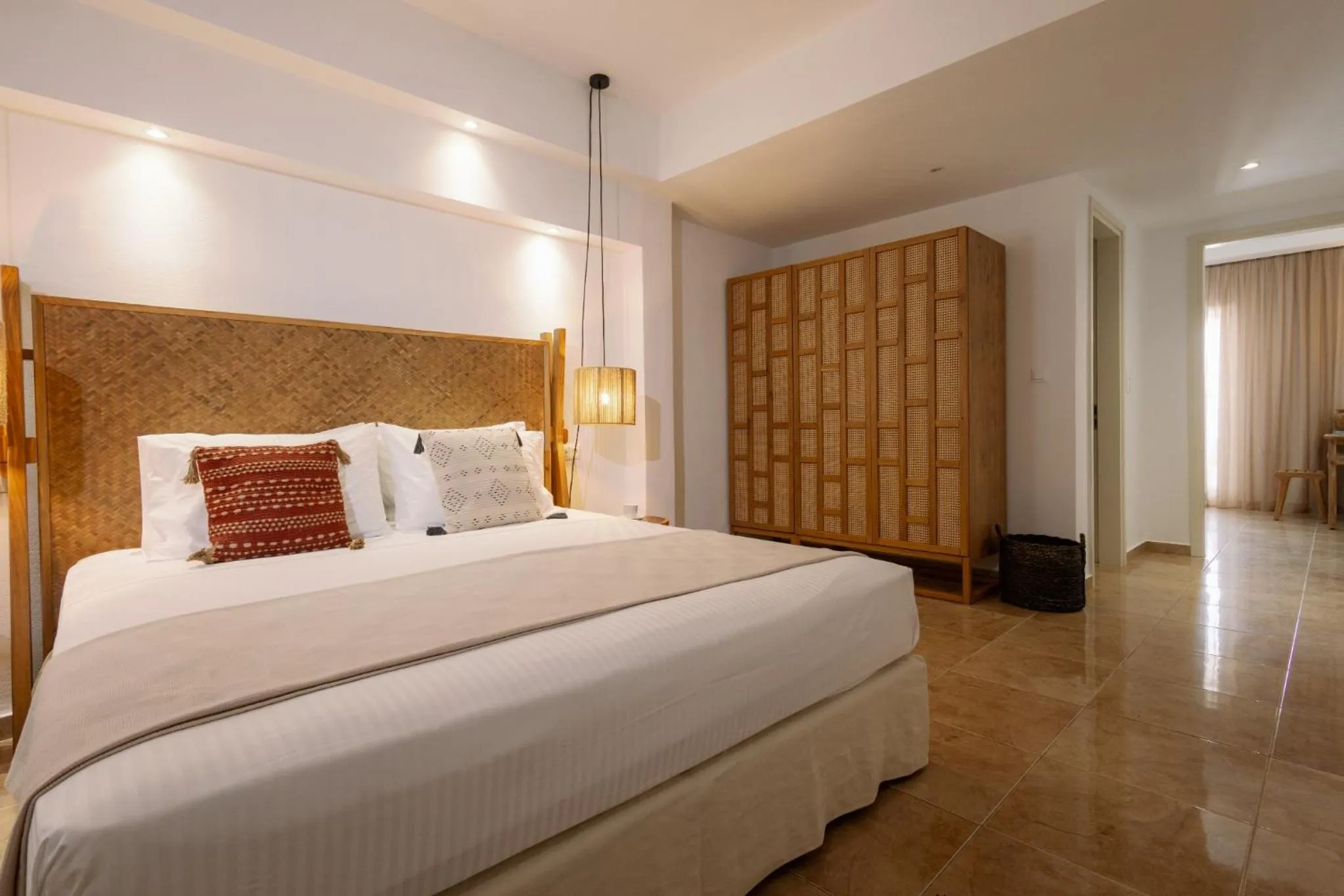 Bed in Ariadne Hotel