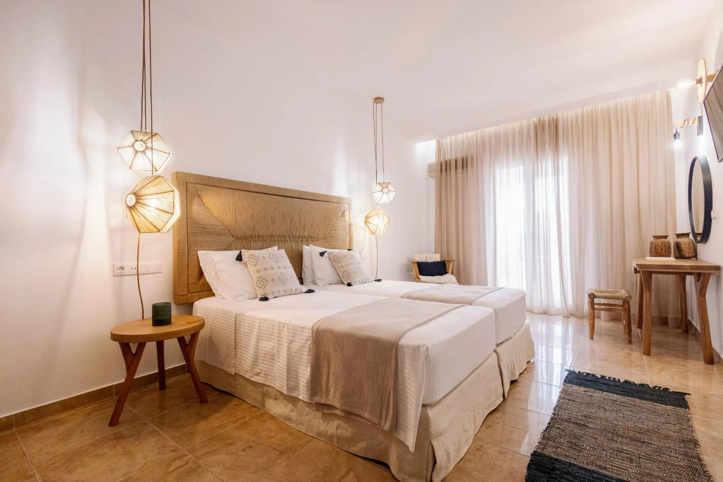 Bed in Ariadne Hotel