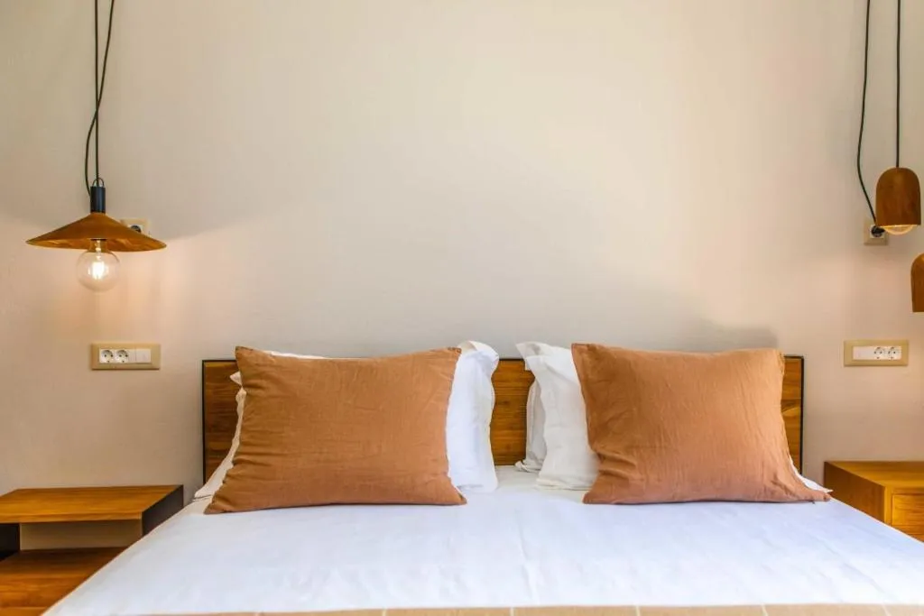 Bed in Ariadne Hotel