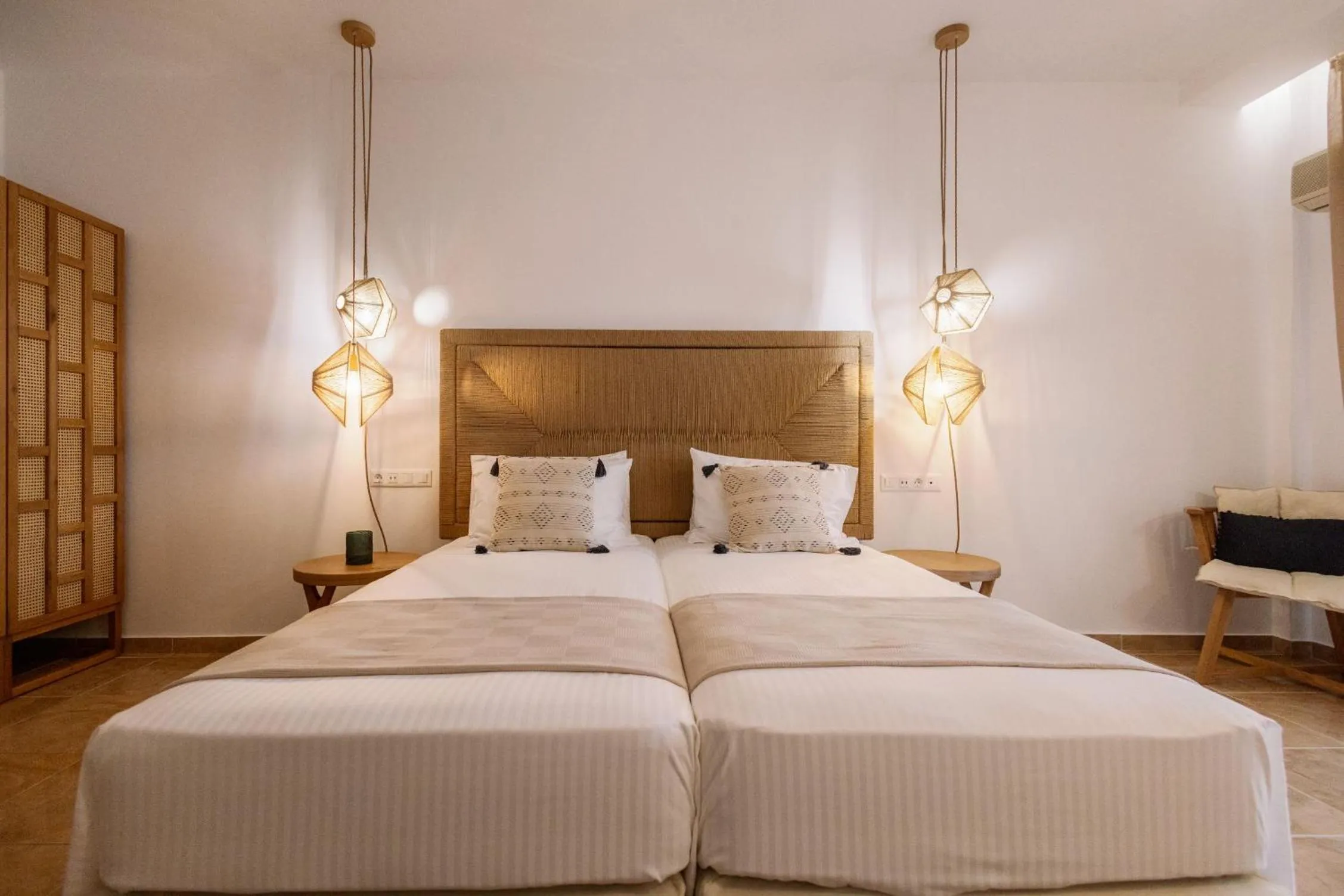 Bed in Ariadne Hotel