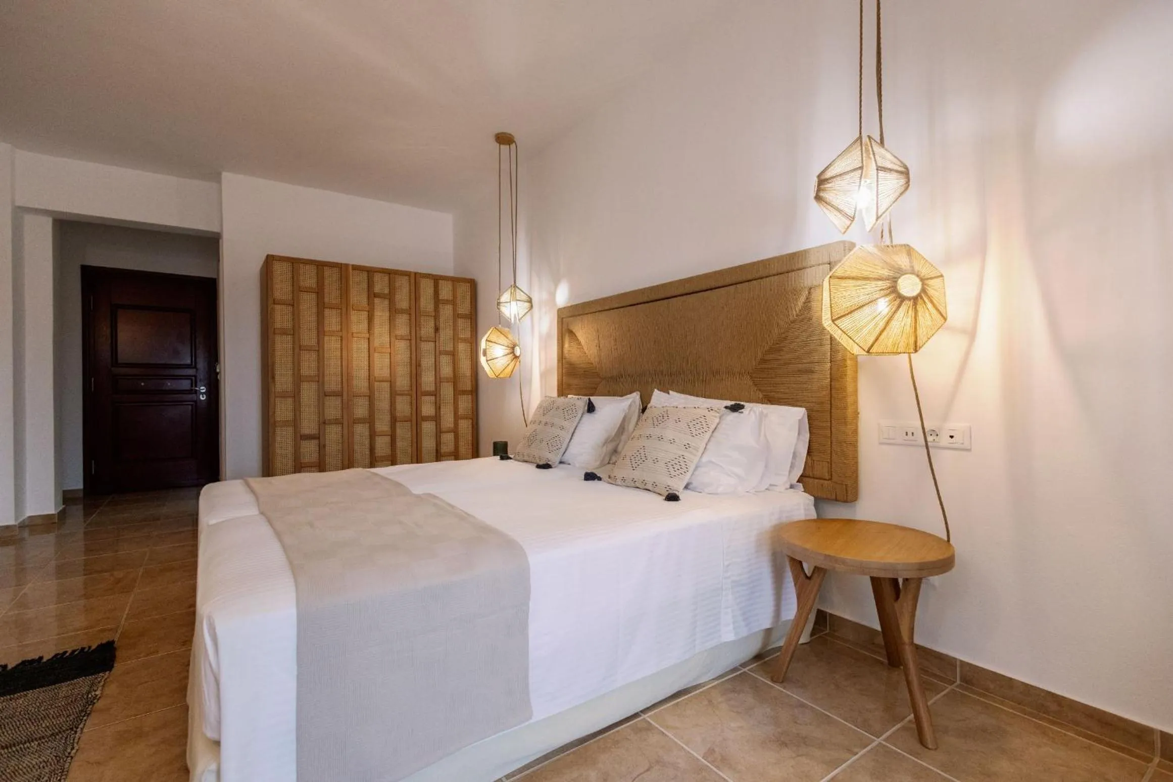 Bed in Ariadne Hotel