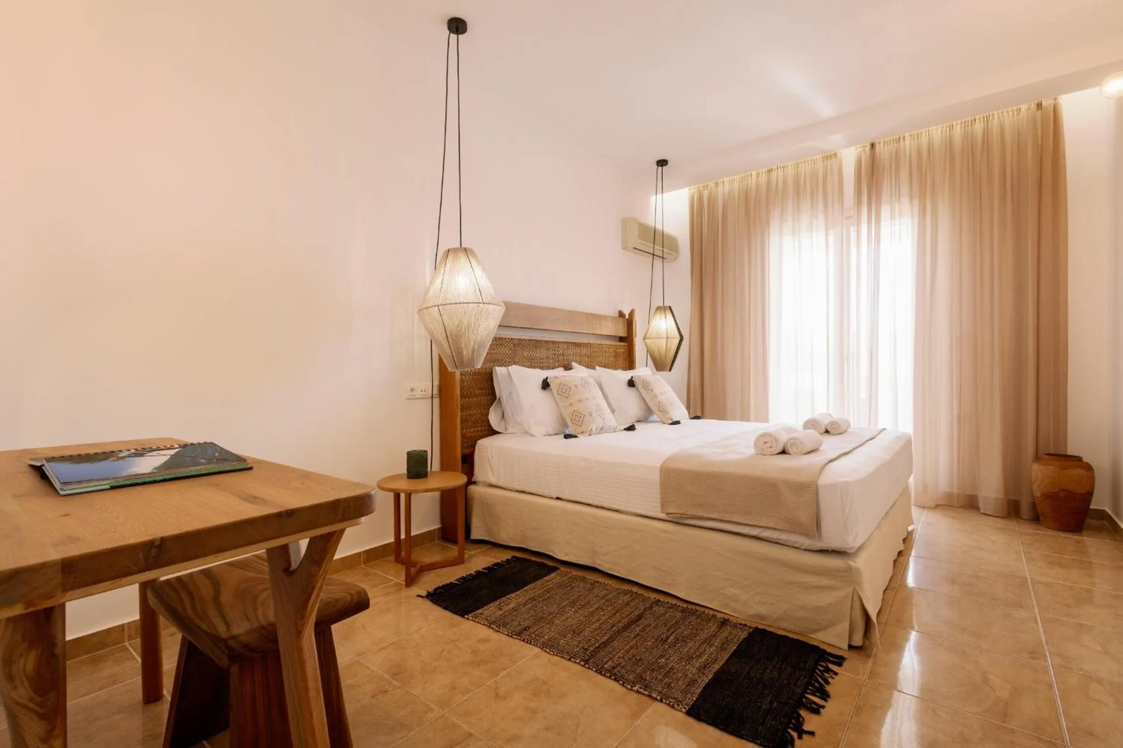 Bed in Ariadne Hotel