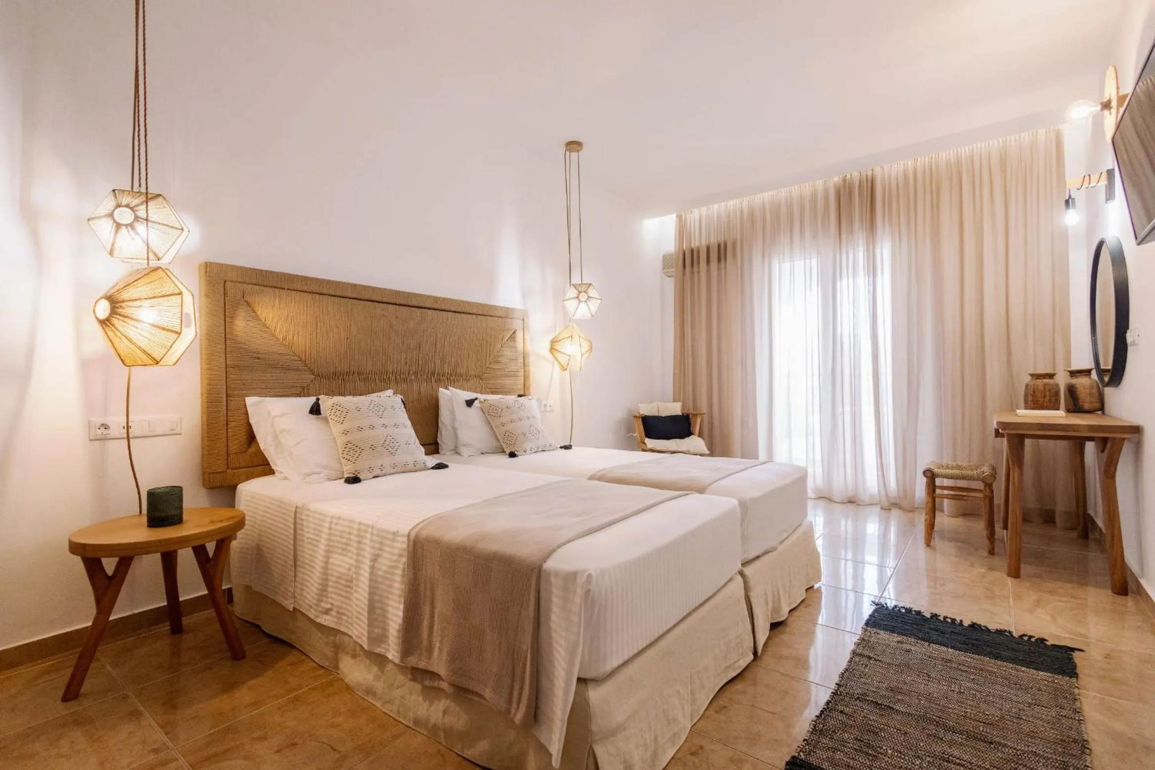 Bed in Ariadne Hotel