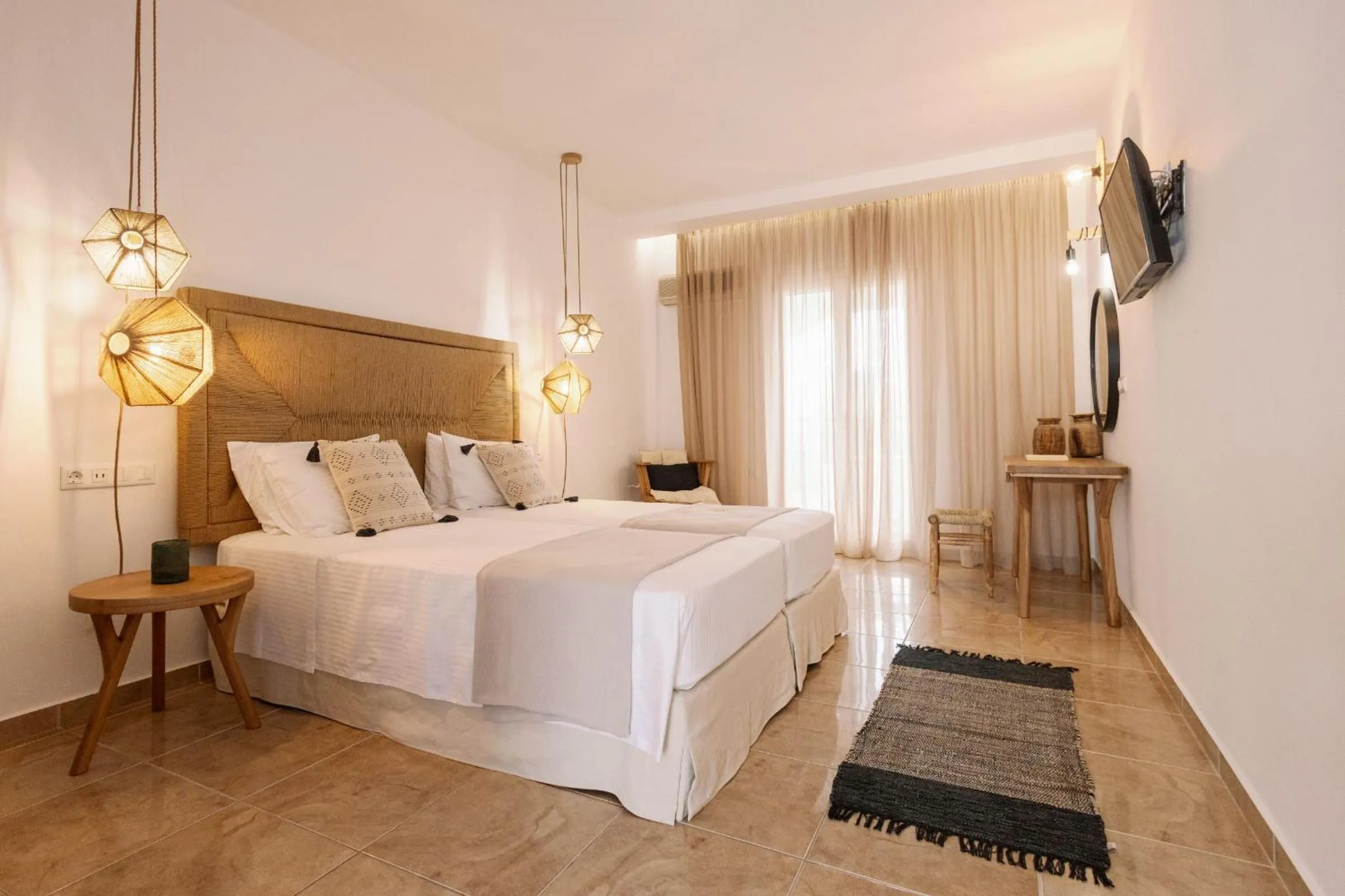 Bed in Ariadne Hotel