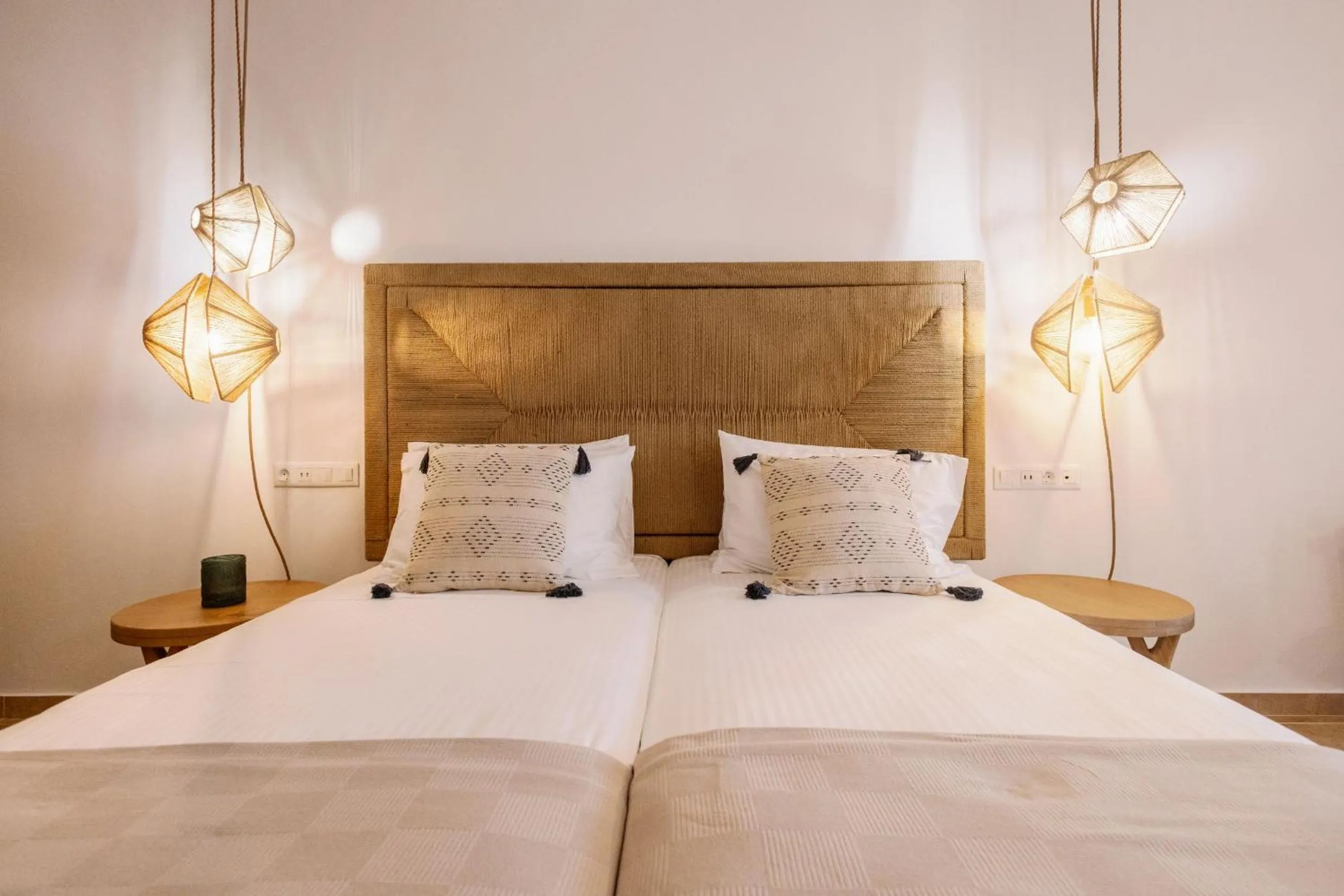 Bed in Ariadne Hotel