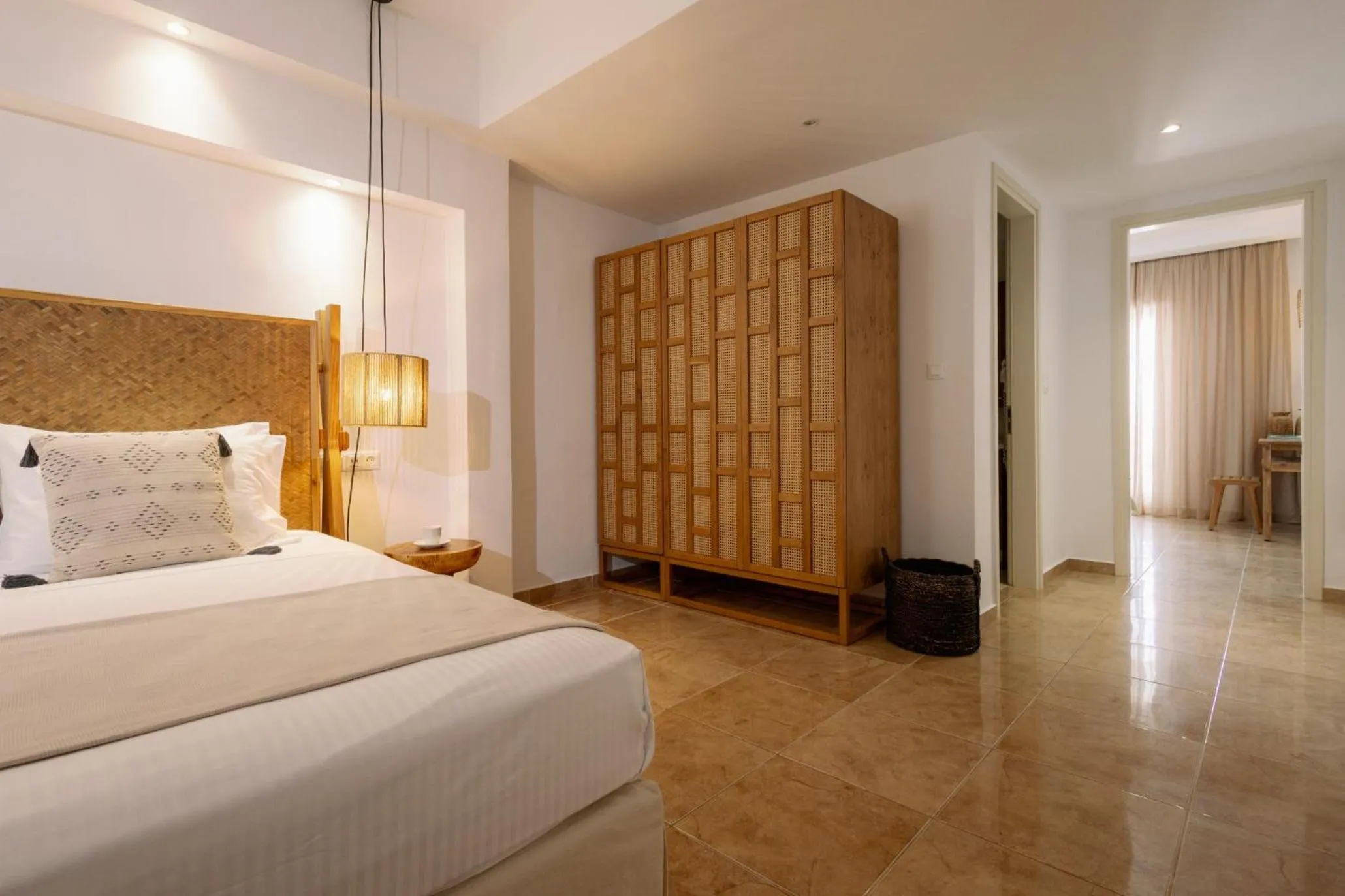 Bed in Ariadne Hotel