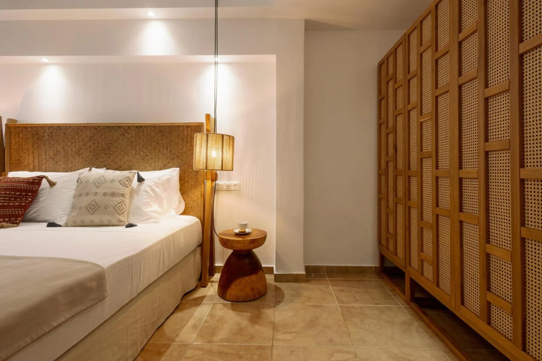 Bed in Ariadne Hotel