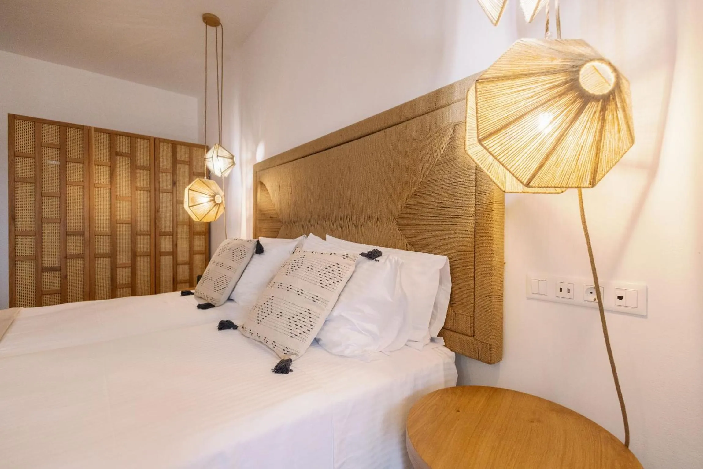 Bed in Ariadne Hotel