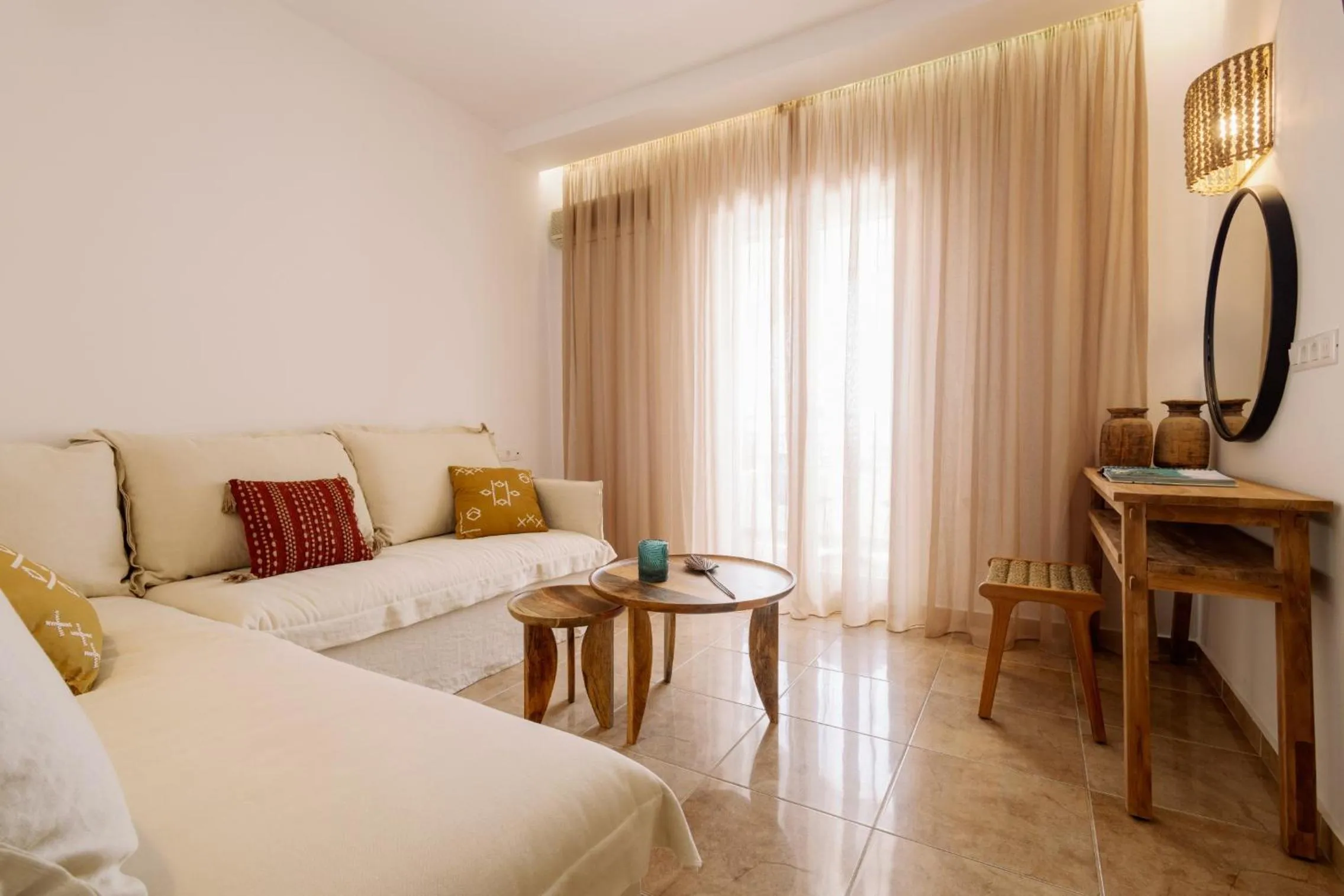 Bed in Ariadne Hotel