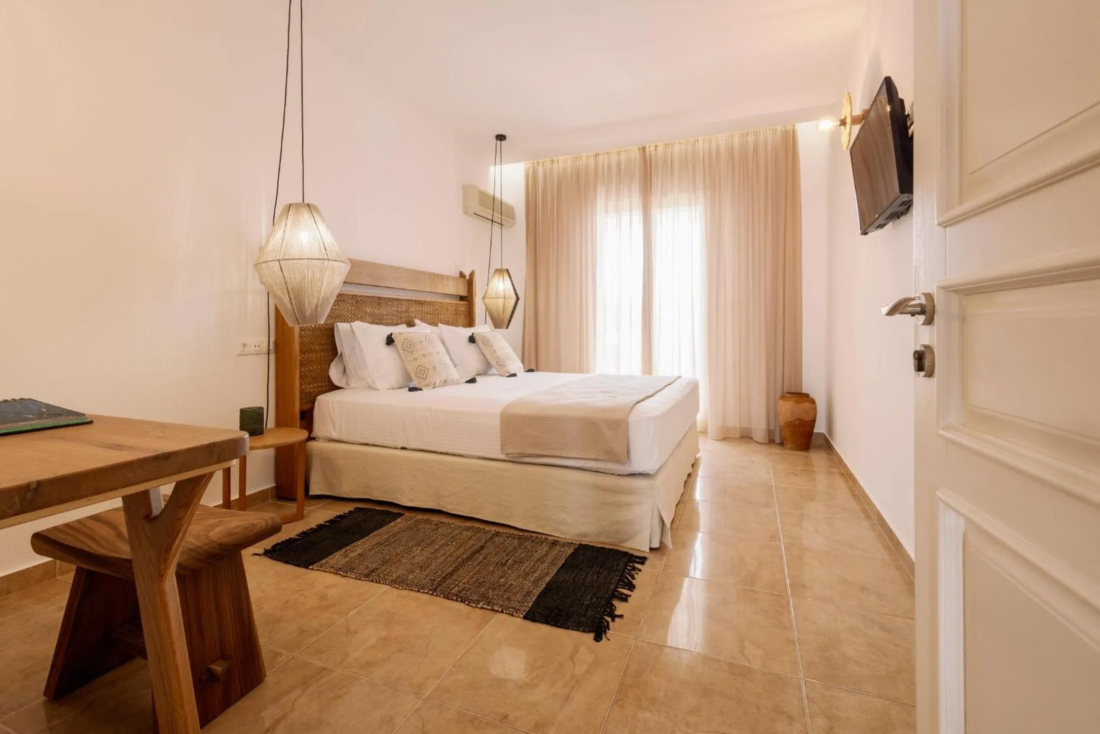 Bed in Ariadne Hotel